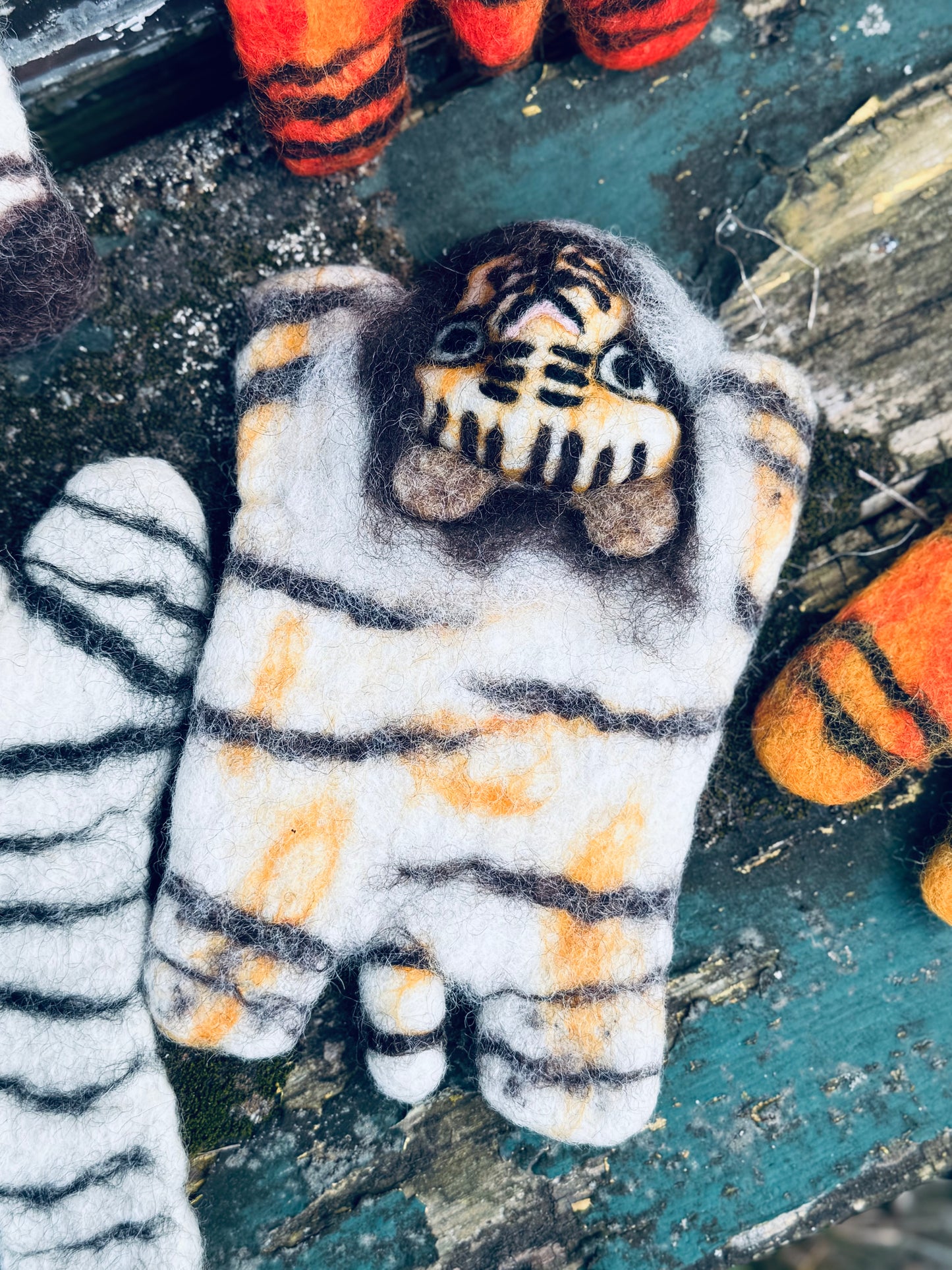 Handmade Felt Animal Coaster – Jungle Friends Collection 🐯🦓🦁