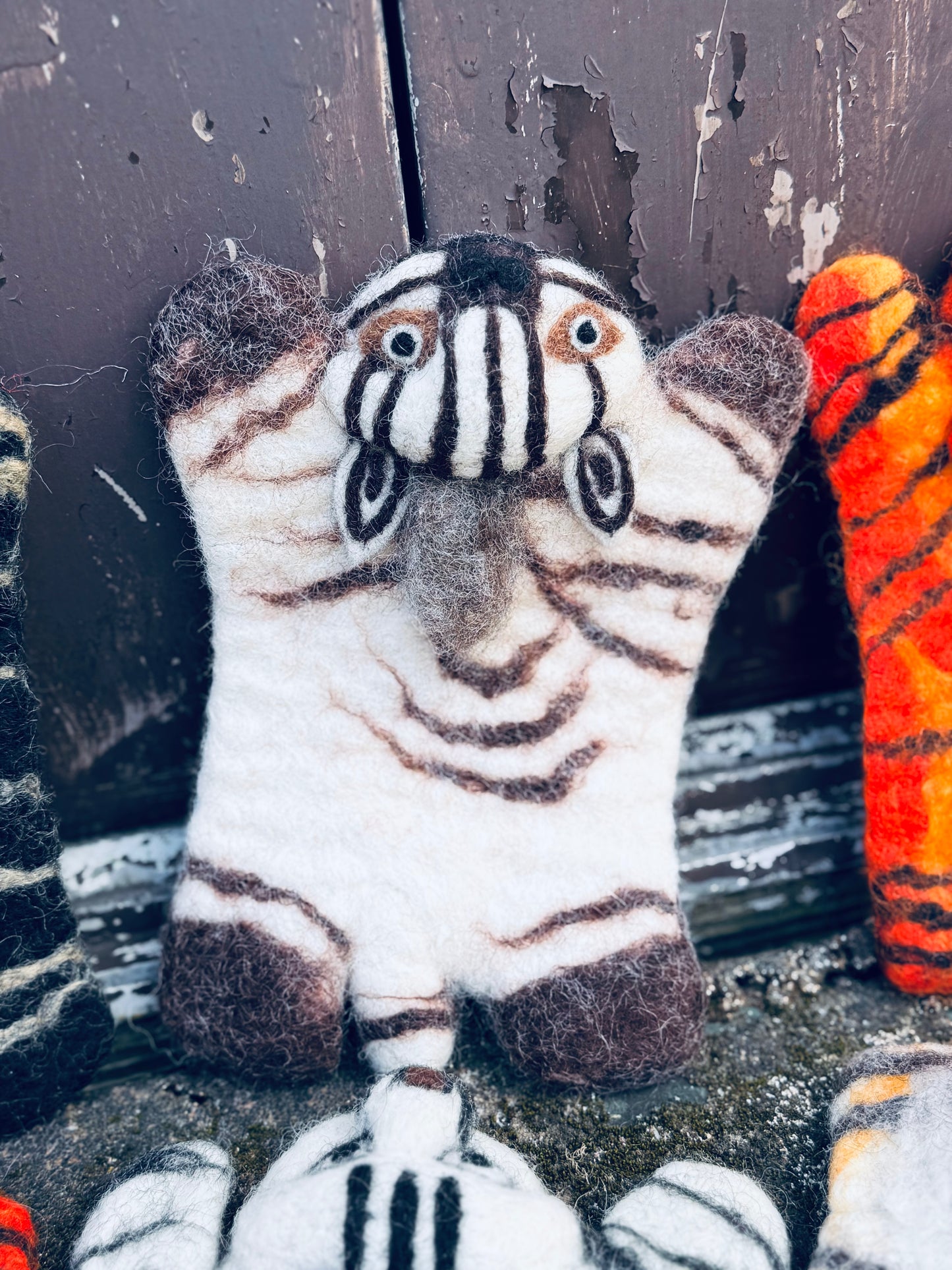 Handmade Felt Animal Coaster – Jungle Friends Collection 🐯🦓🦁