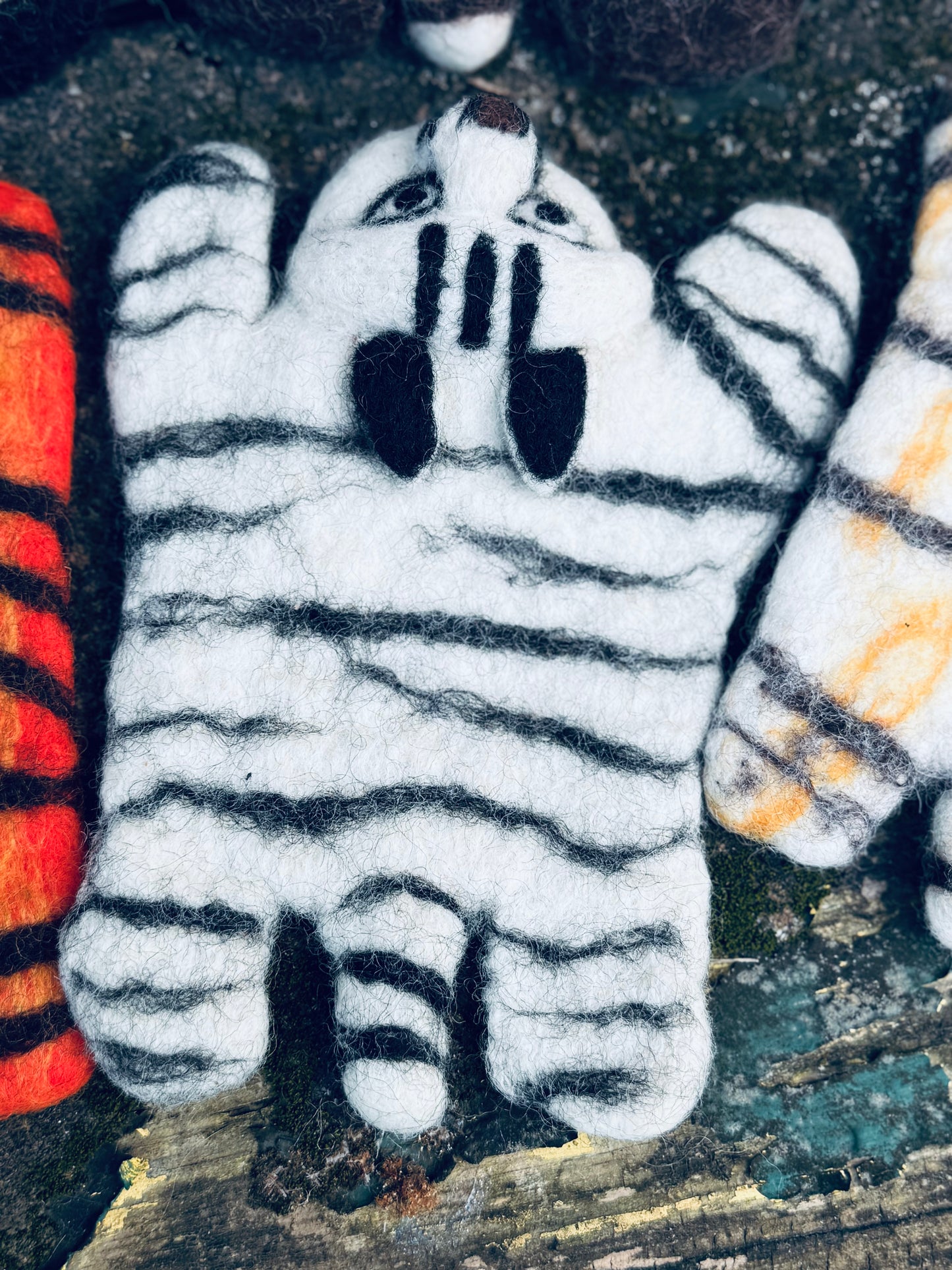 Handmade Felt Animal Coaster – Jungle Friends Collection 🐯🦓🦁