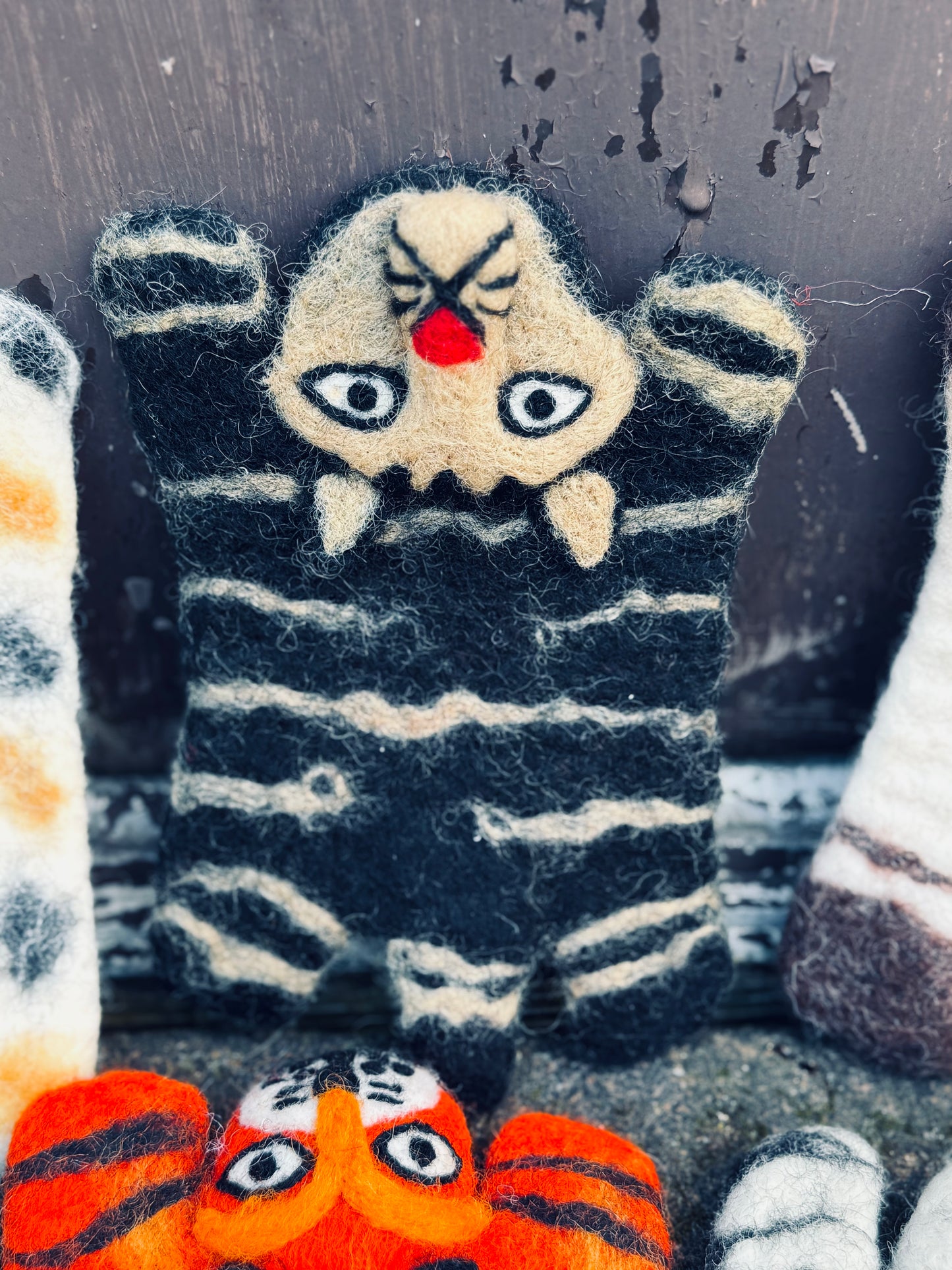 Handmade Felt Animal Coaster – Jungle Friends Collection 🐯🦓🦁