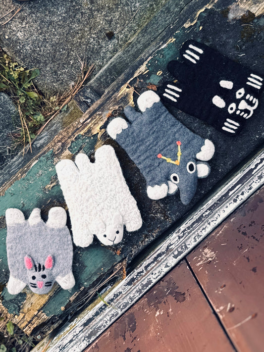Handmade Felt Animal Coaster – Woodland Friends Collection 🐰🐑🐘🐾