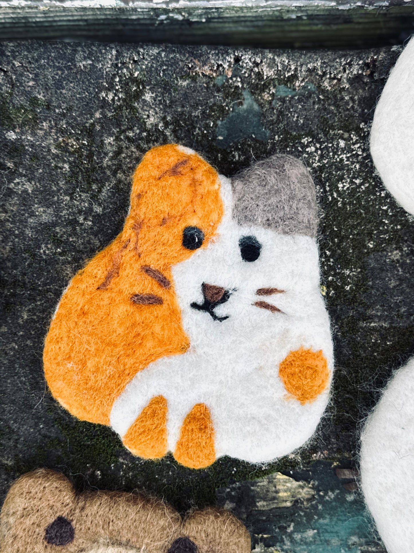 Handmade Felt Animal Face Coaster – Mini Friends Collection 🐰🐻🦁🐱