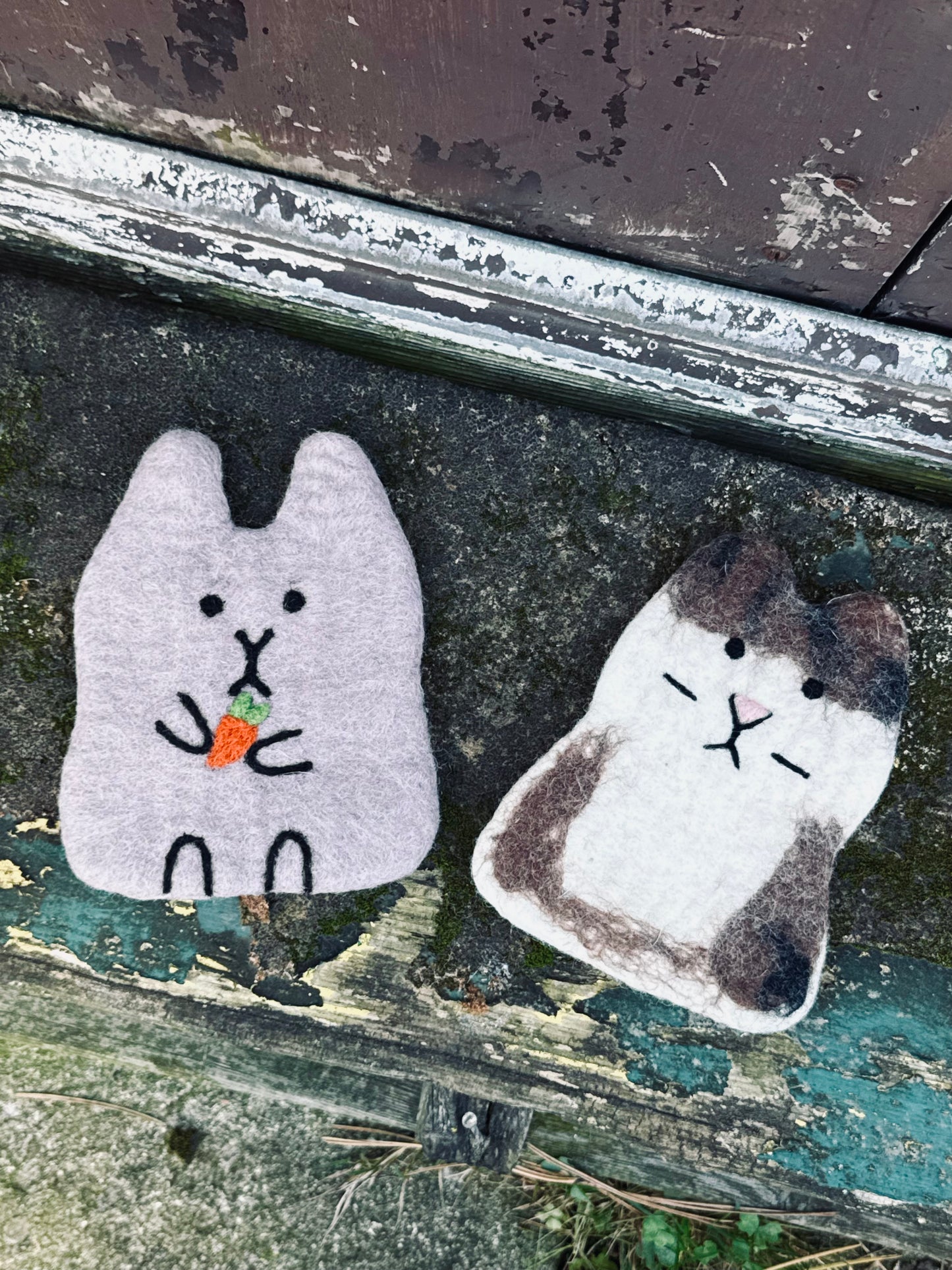 Handmade Felt Coaster – Cute Pets Edition 🐰🐹