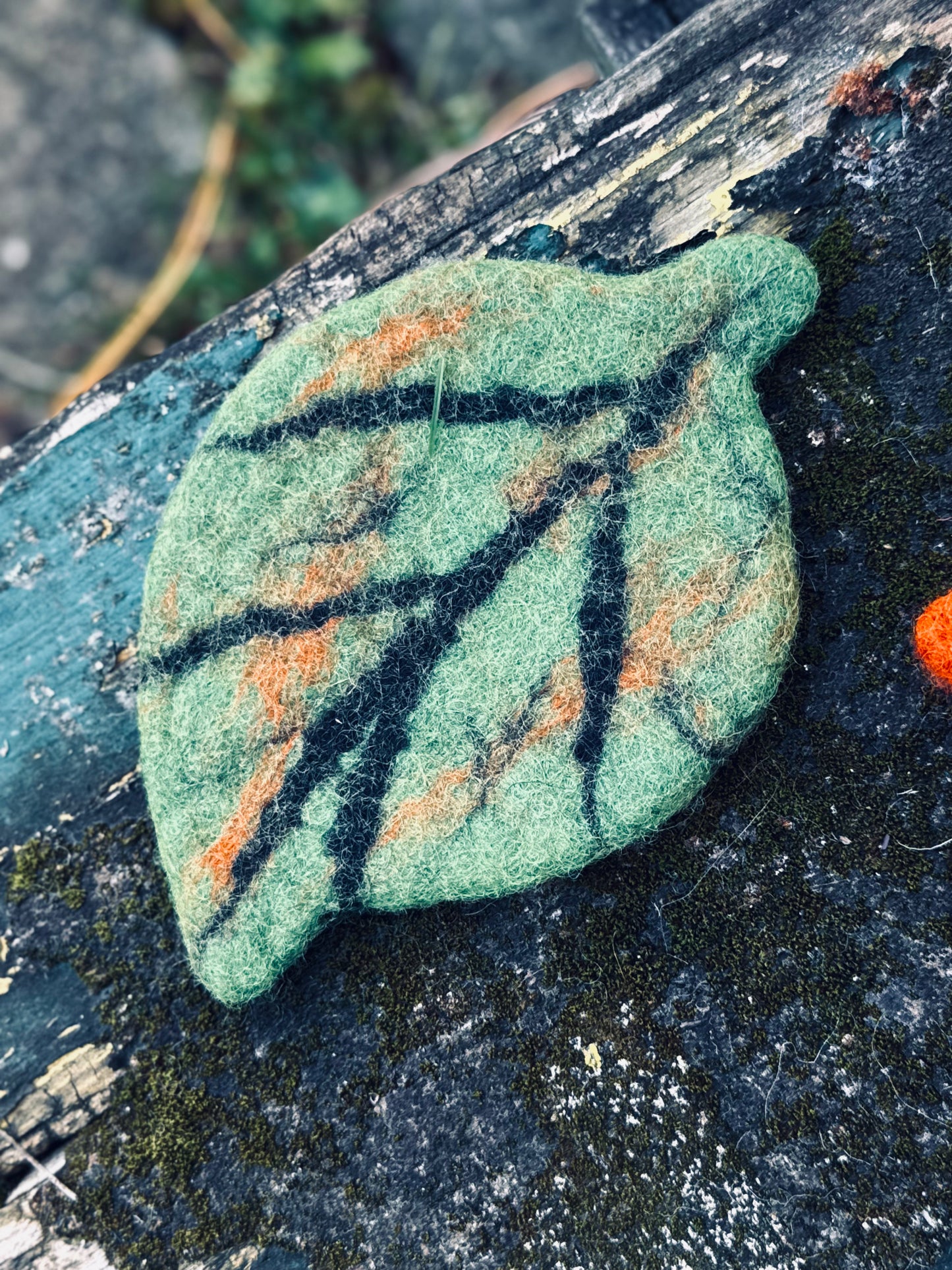 Handmade Felt Leaf Coaster – Autumn Collection 🍁🍂