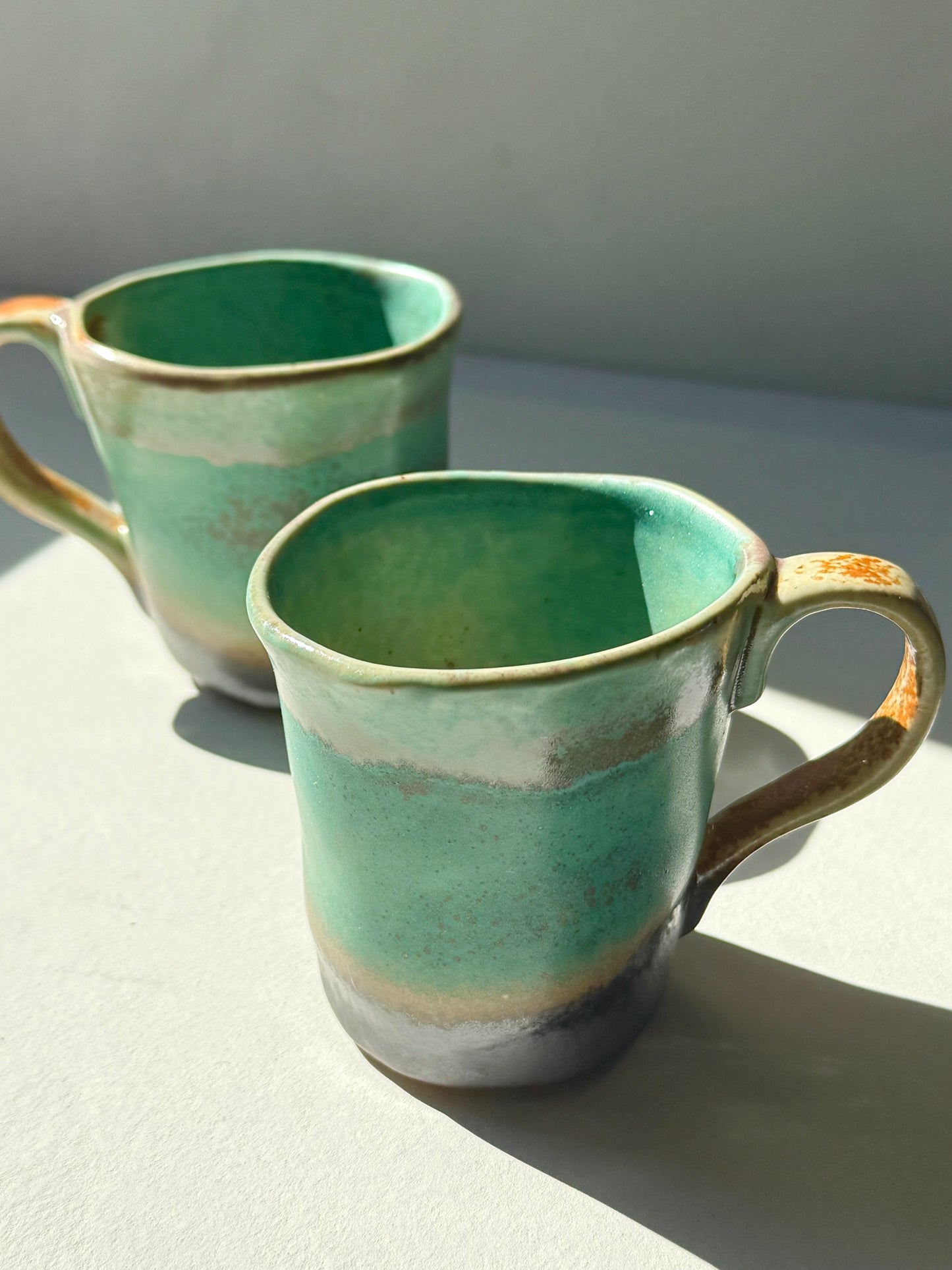 Rustic Ocean Stoneware Mug | Handcrafted Ceramic | 230ml