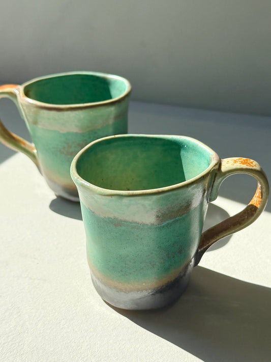 Rustic Ocean Stoneware Mug | Handcrafted Ceramic | 230ml