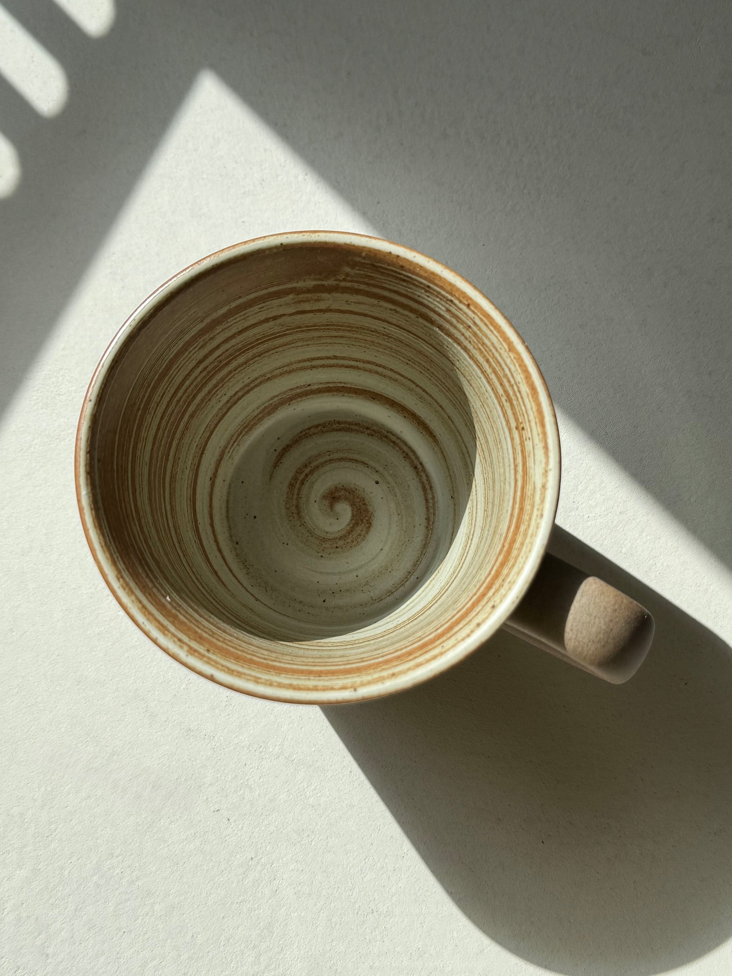 Minimalist Stoneware Mug | Spiral Interior