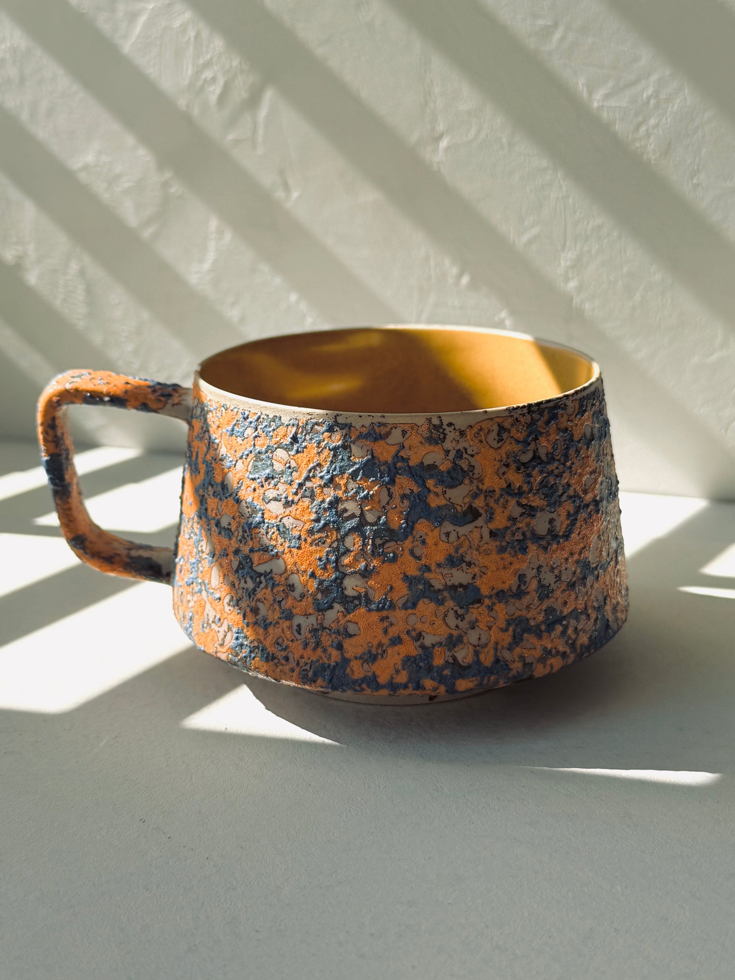 Textured Ceramic Mug – Desert Flame Edition
