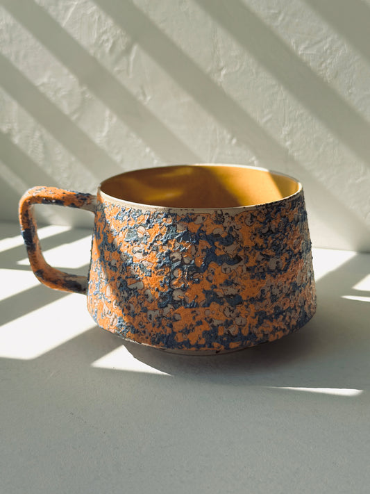 Textured Ceramic Mug – Desert Flame Edition