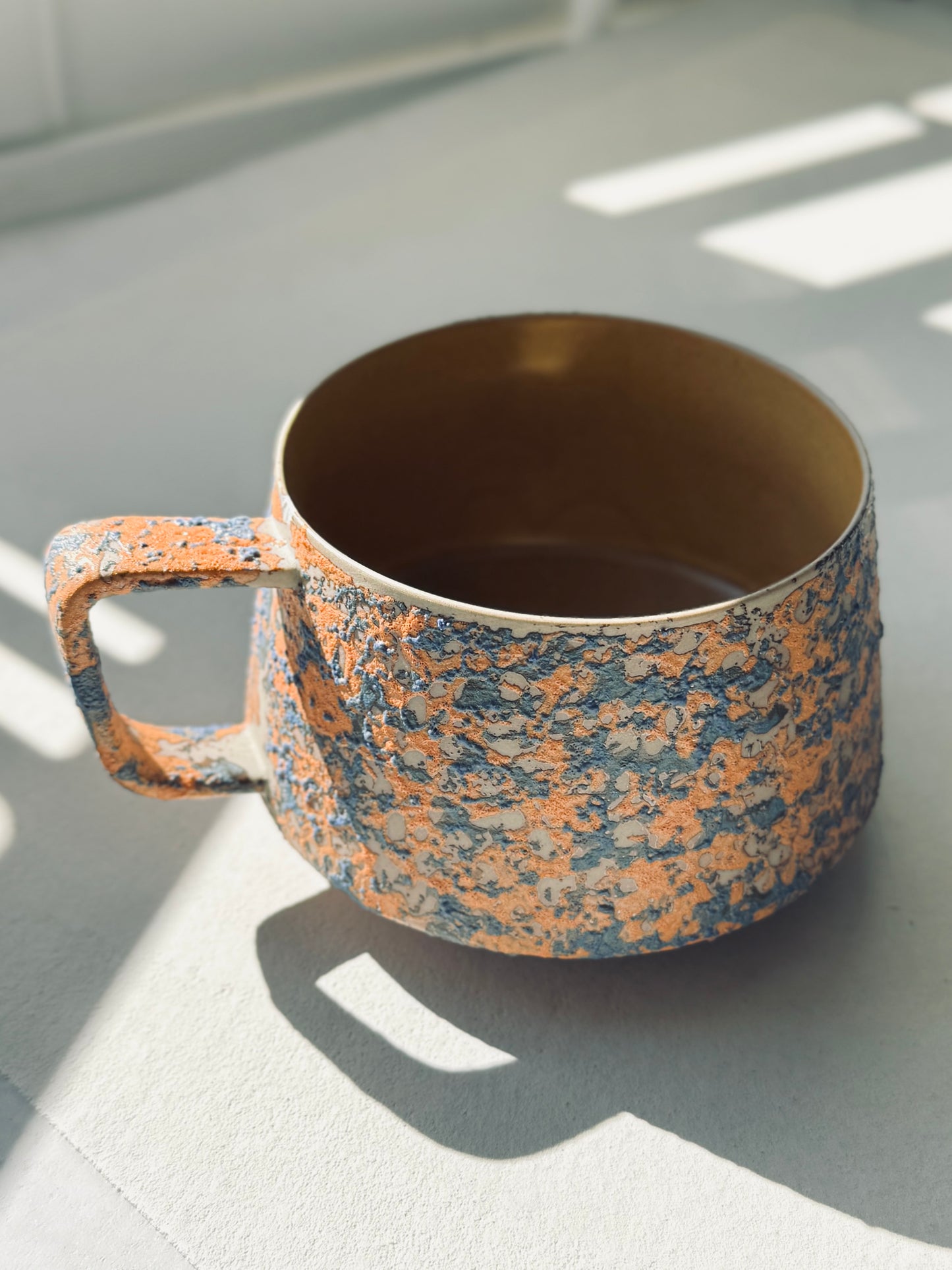 Textured Ceramic Mug – Desert Flame Edition