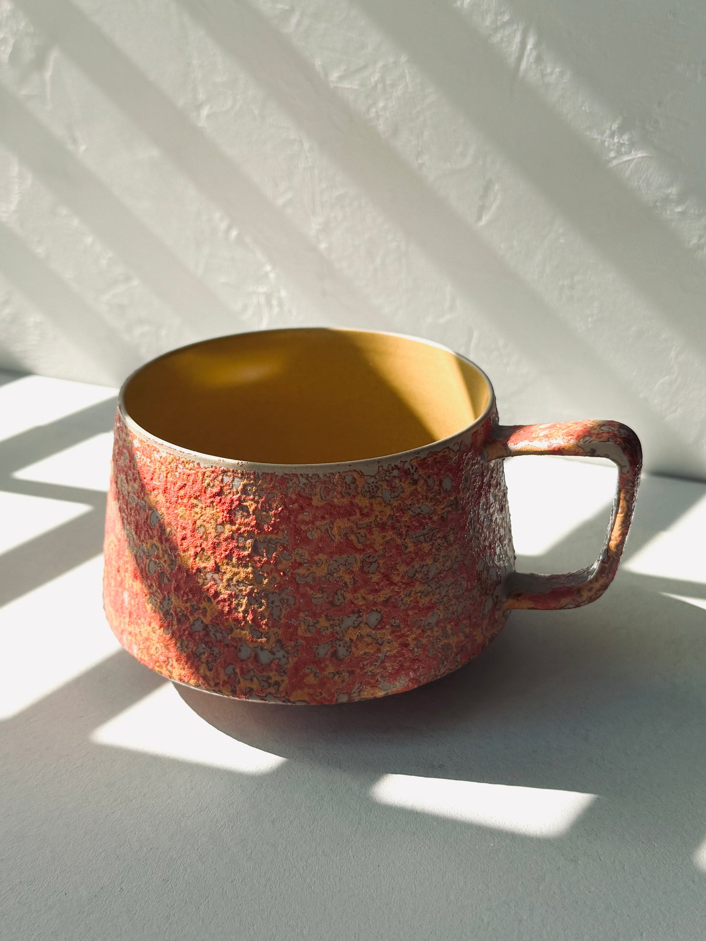 Textured Ceramic Mug – Lava Sunset Edition