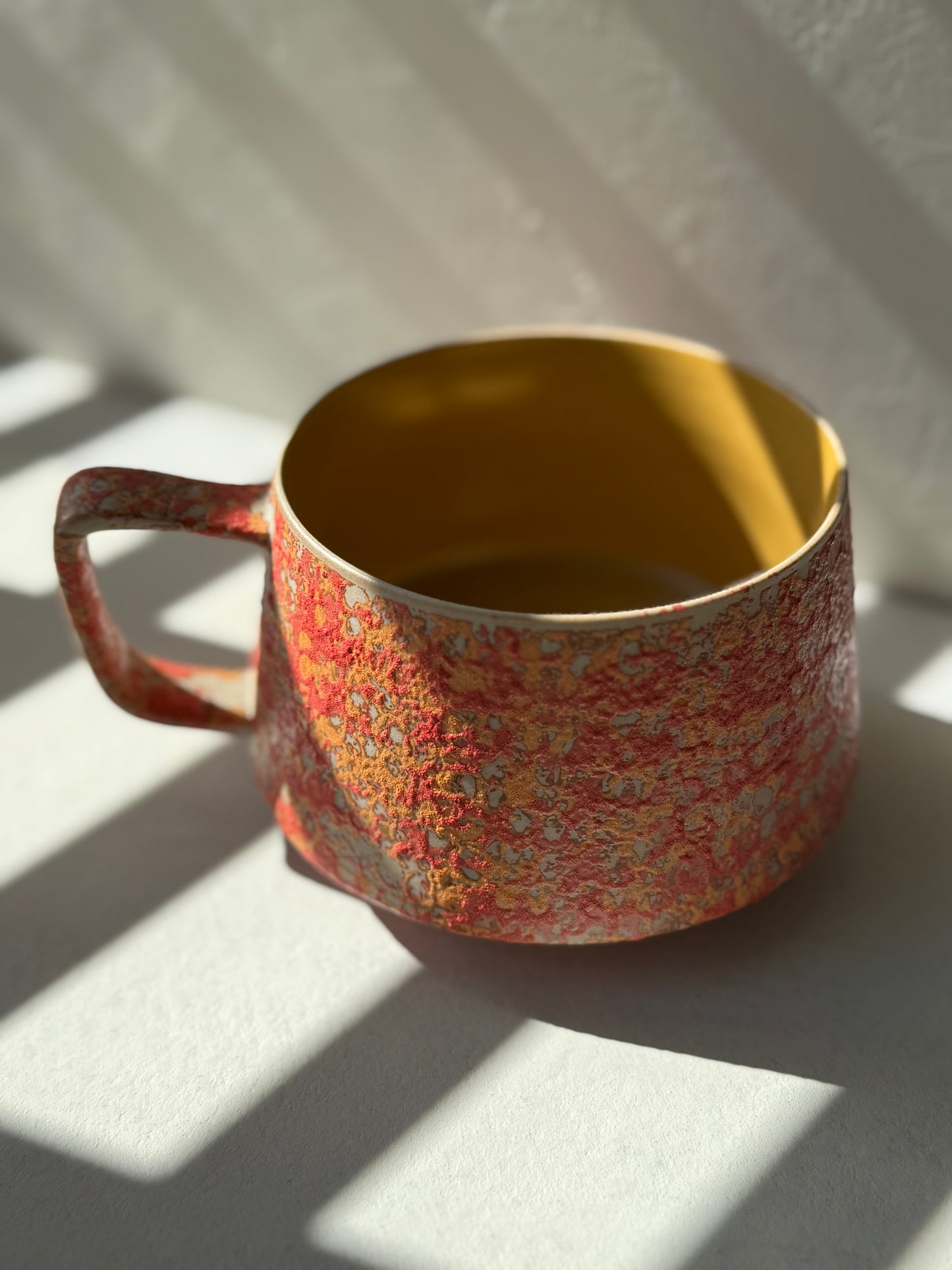 Textured Ceramic Mug – Lava Sunset Edition