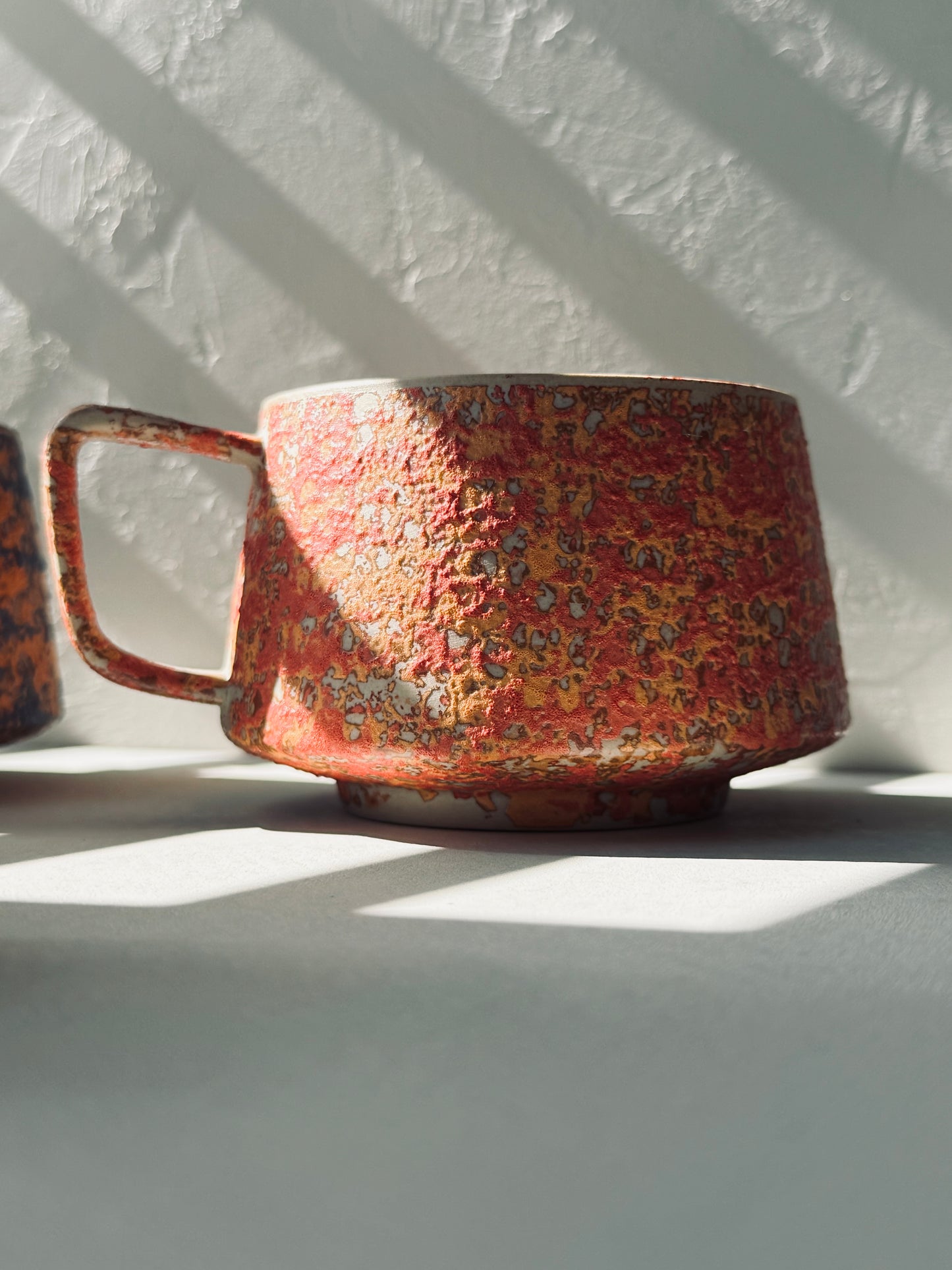 Textured Ceramic Mug – Lava Sunset Edition