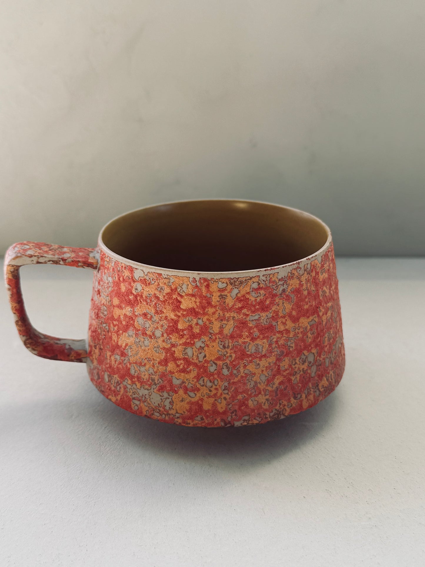 Textured Ceramic Mug – Lava Sunset Edition