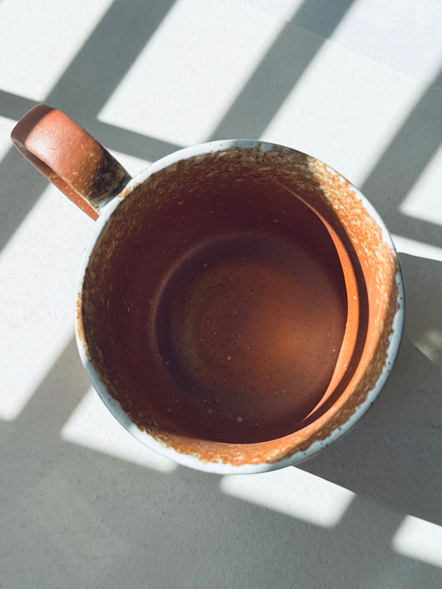 BoHo Bronte Clay Flow Mug – White Drip Edition