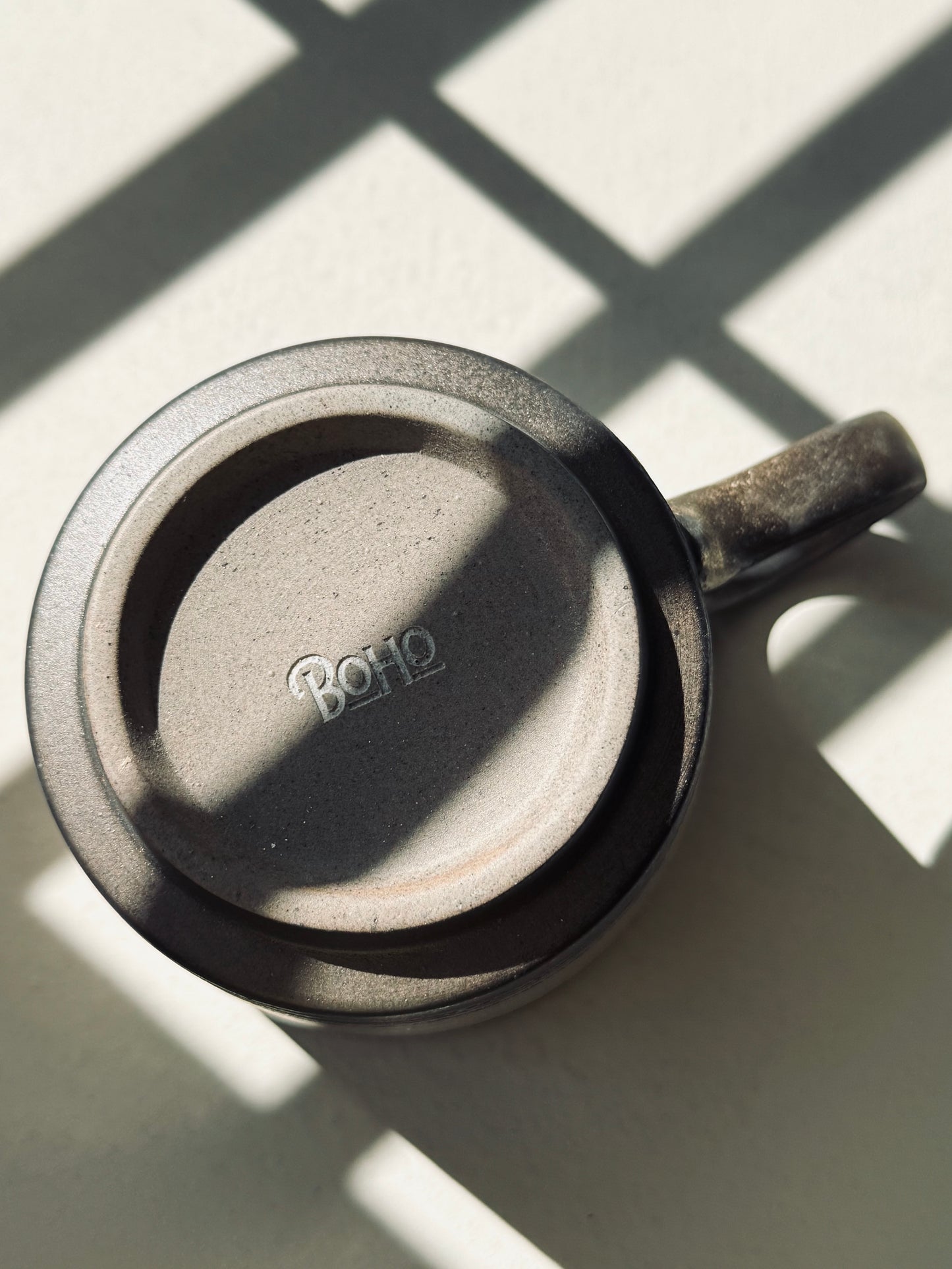 BoHo Bronte Matte Clay Mug – Charcoal Mist Edition