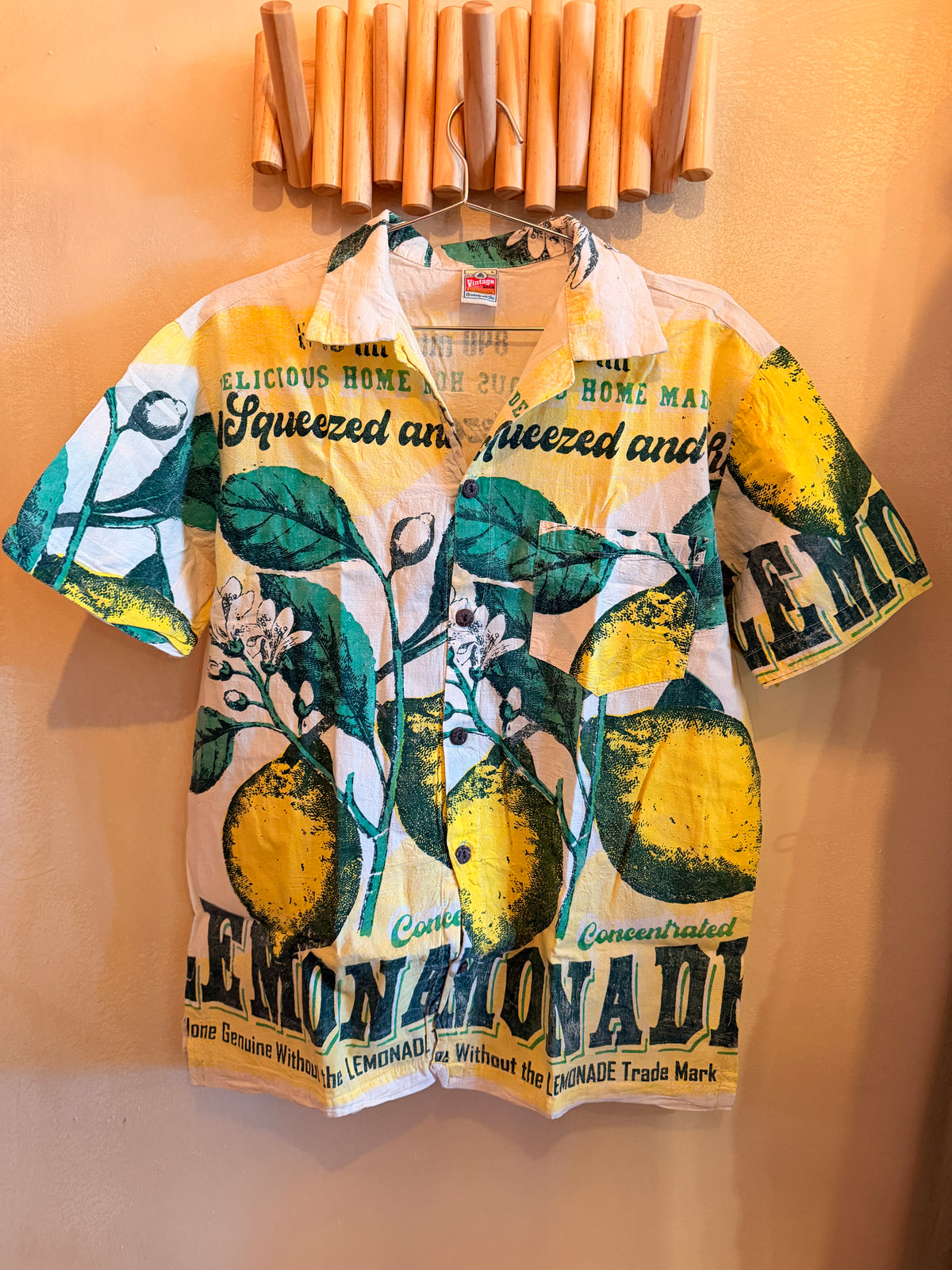 Vintage Flour Sack Print Shirt L XL XXL