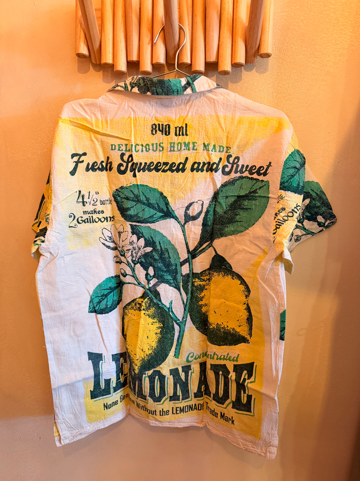 Vintage Flour Sack Print Shirt L XL XXL