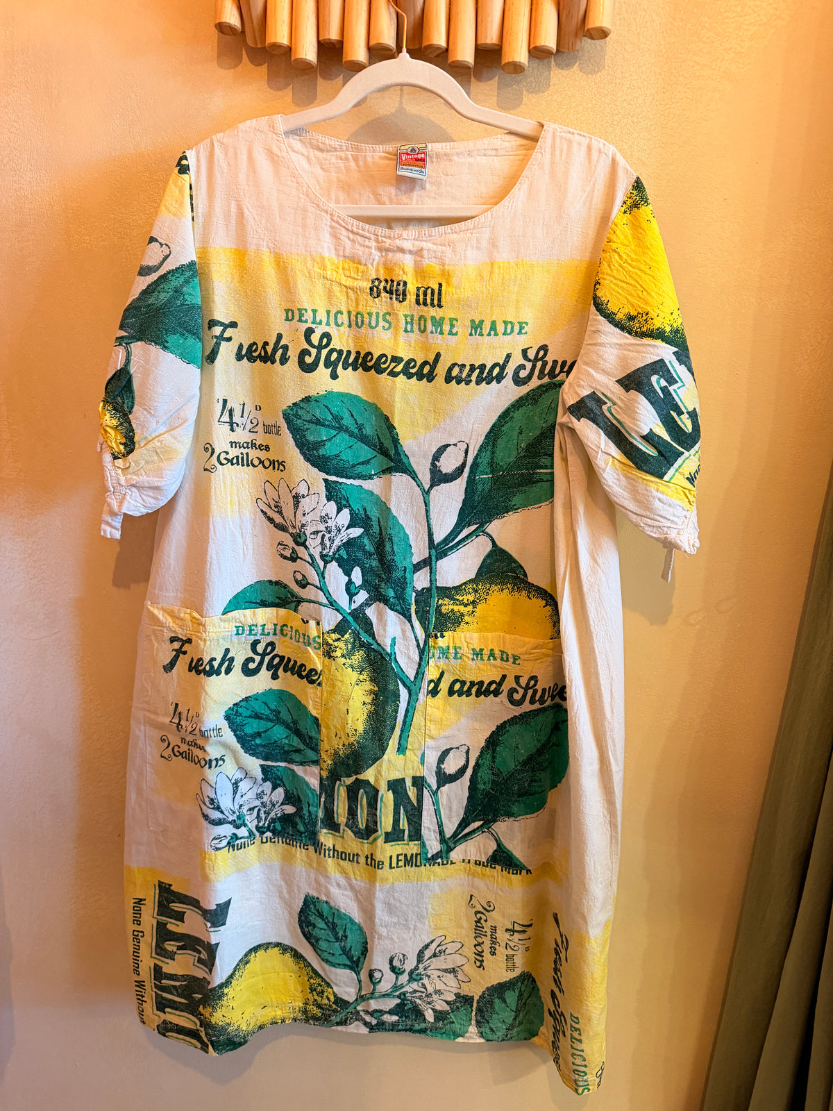 Vintage  Print Washed Cotton Dress