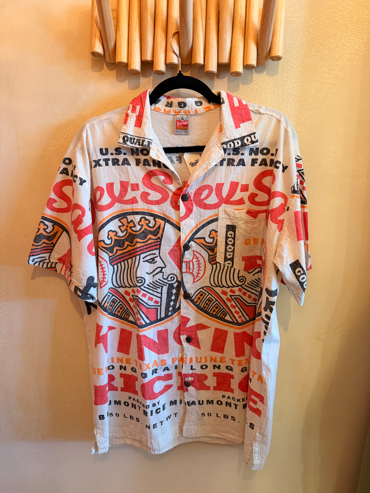 Thai Vintage Sack Bag Shirts –Retro Art Print Cotton Shirts (XL/XXL | Exclusive for BoHo Bronte