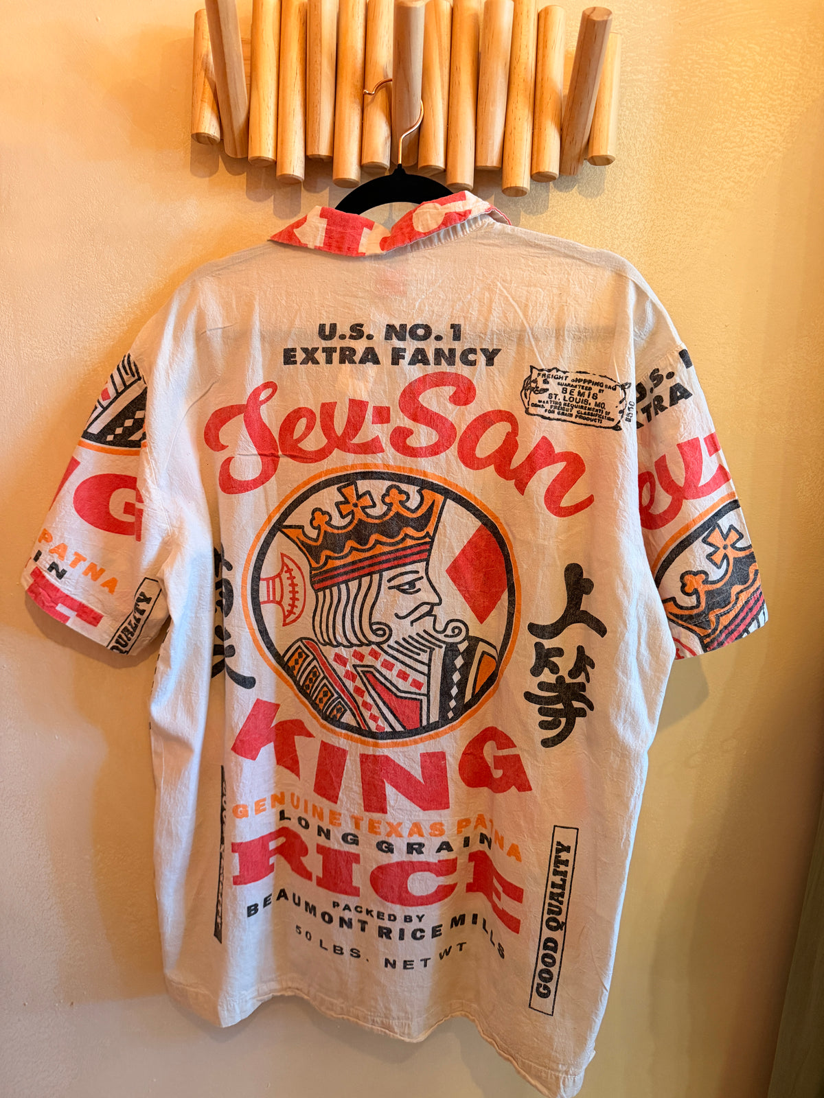 Thai Vintage Sack Bag Shirts –Retro Art Print Cotton Shirts (XL/XXL | Exclusive for BoHo Bronte