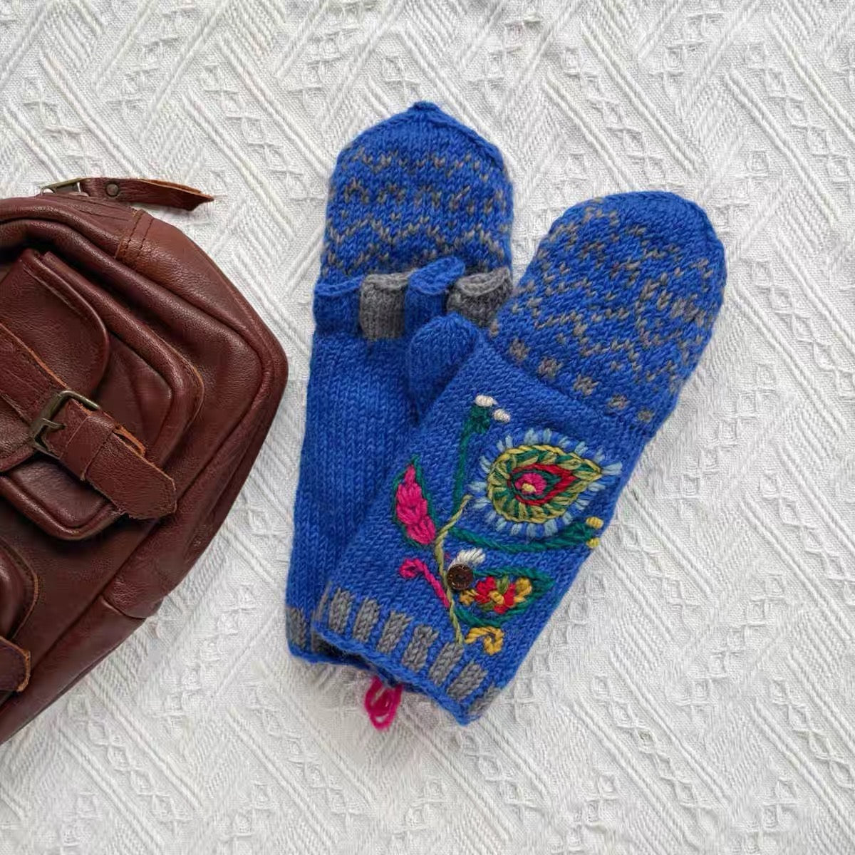 Hand Knit Wool Mittens & Gloves – Fleece Lined, One of a Kind, Handmade in Nepal