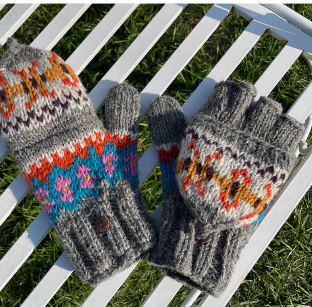 Hand Knit Wool Mittens & Gloves – Fleece Lined, One of a Kind, Handmade in Nepal