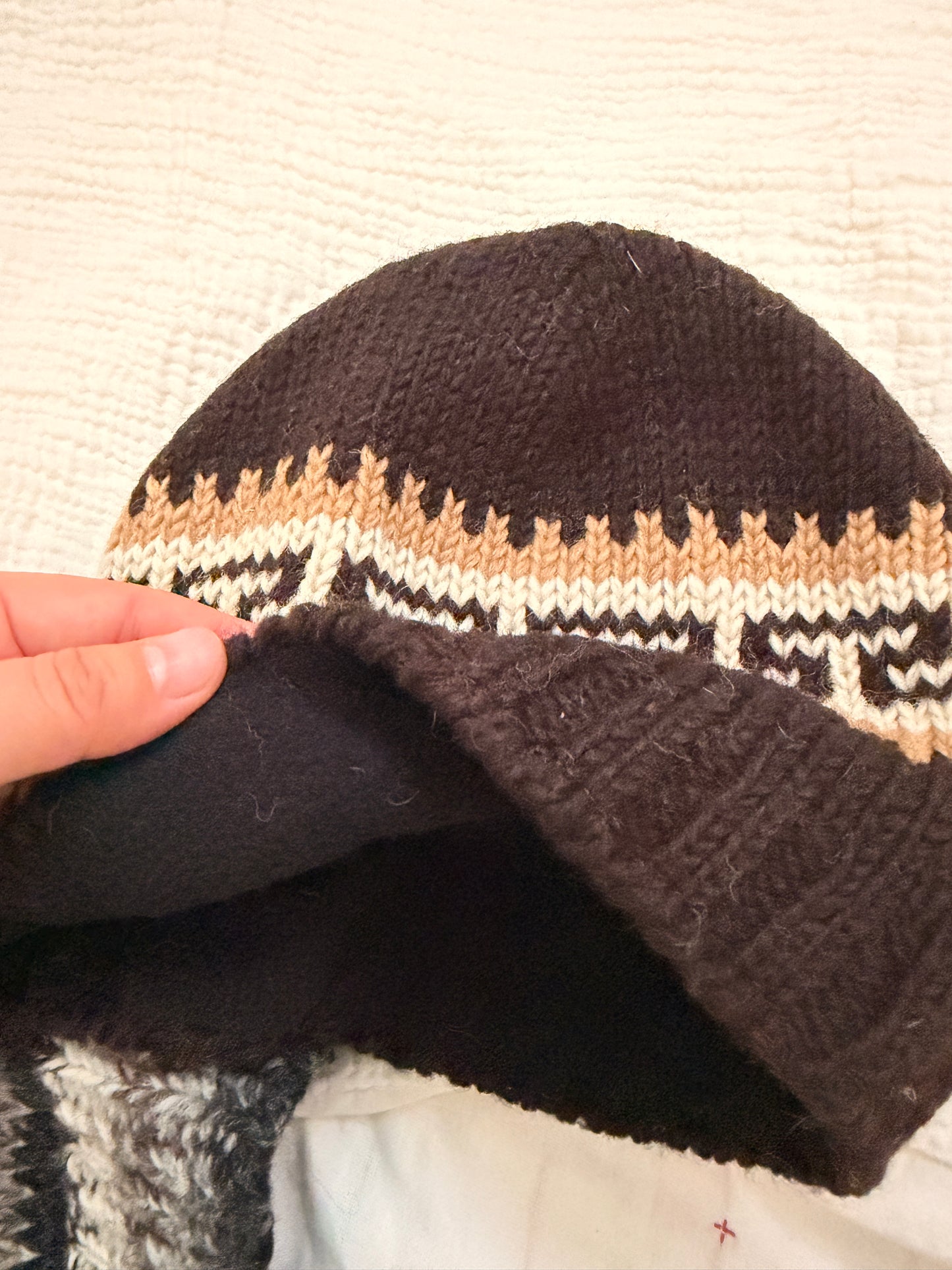 Hand Knit Wool Beanie | Unisex Nepal Wool Hat | Fair Isle Winter Hat | Warm Knit Beanie | Handmade in Nepal