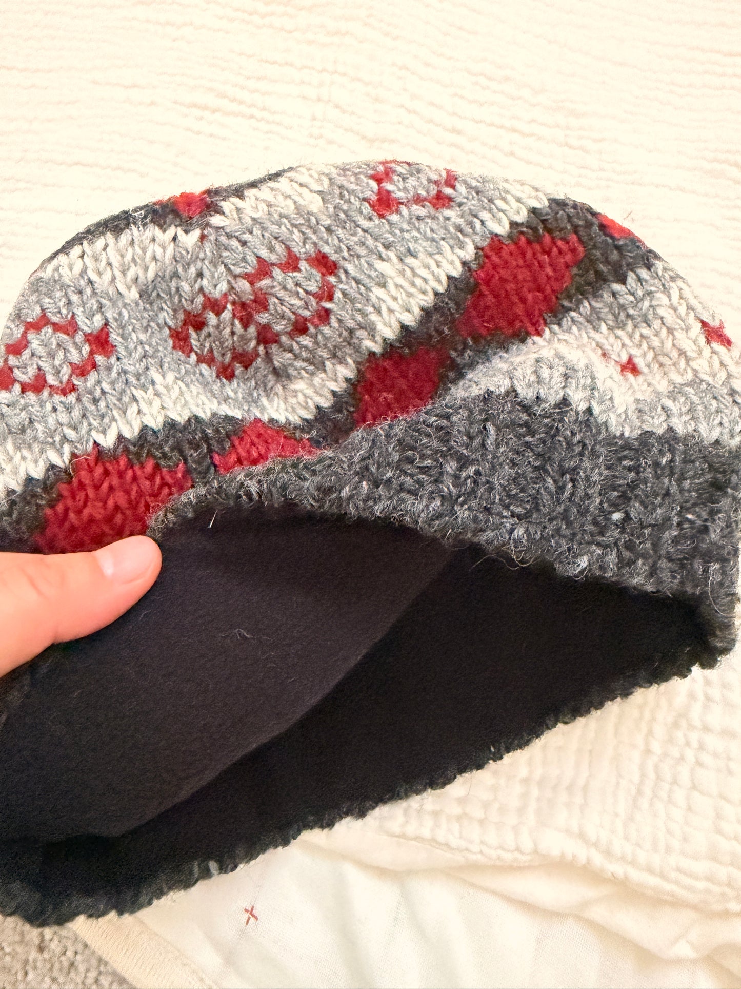 Hand Knit Wool Beanie | Unisex Nepal Wool Hat | Fair Isle Winter Hat | Warm Knit Beanie | Handmade in Nepal