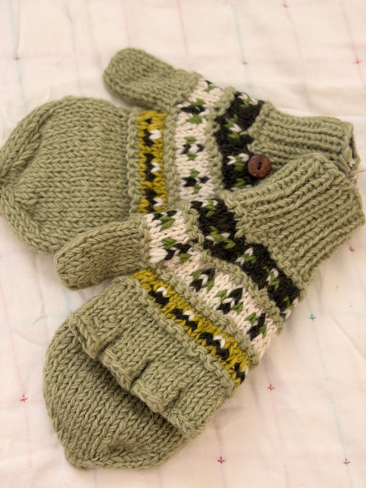 Hand Knit Wool Mittens & Gloves – Fleece Lined, One of a Kind, Handmade in Nepal