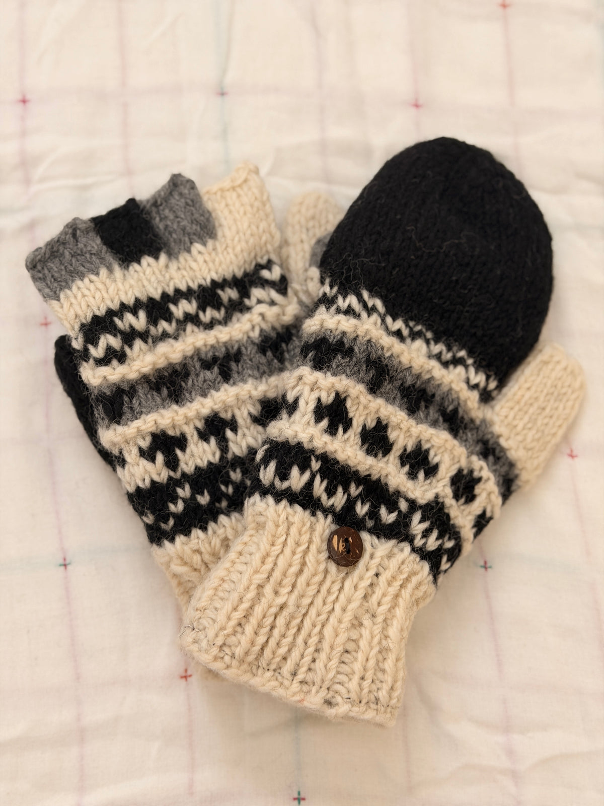 Hand Knit Wool Mittens & Gloves – Fleece Lined, One of a Kind, Handmade in Nepal