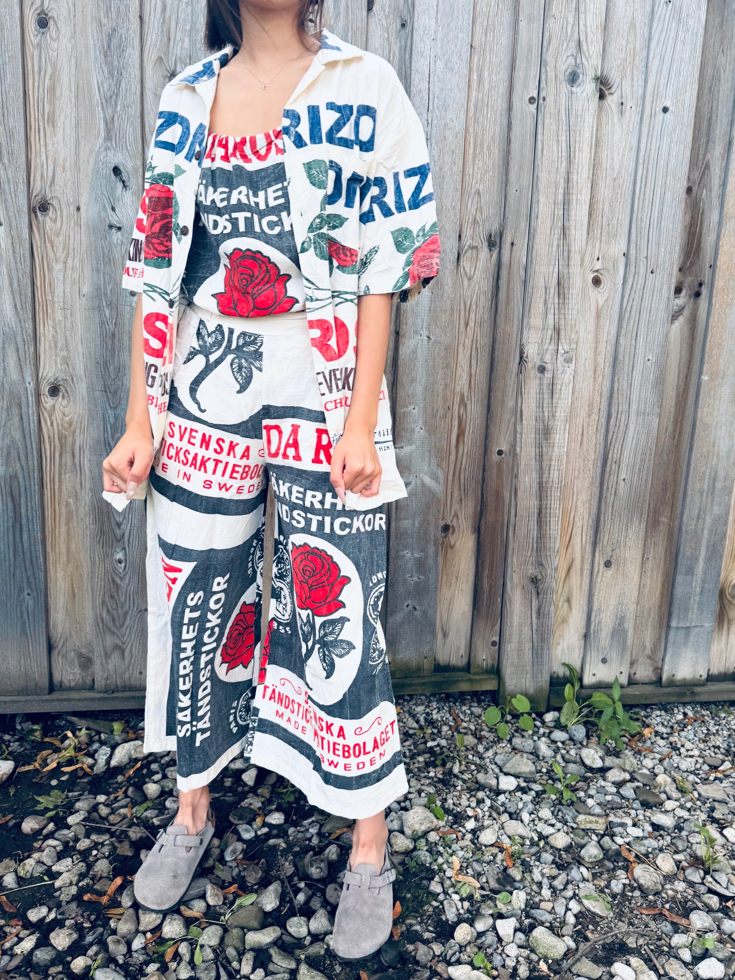 Vintage Flour Sack Print Shirt
