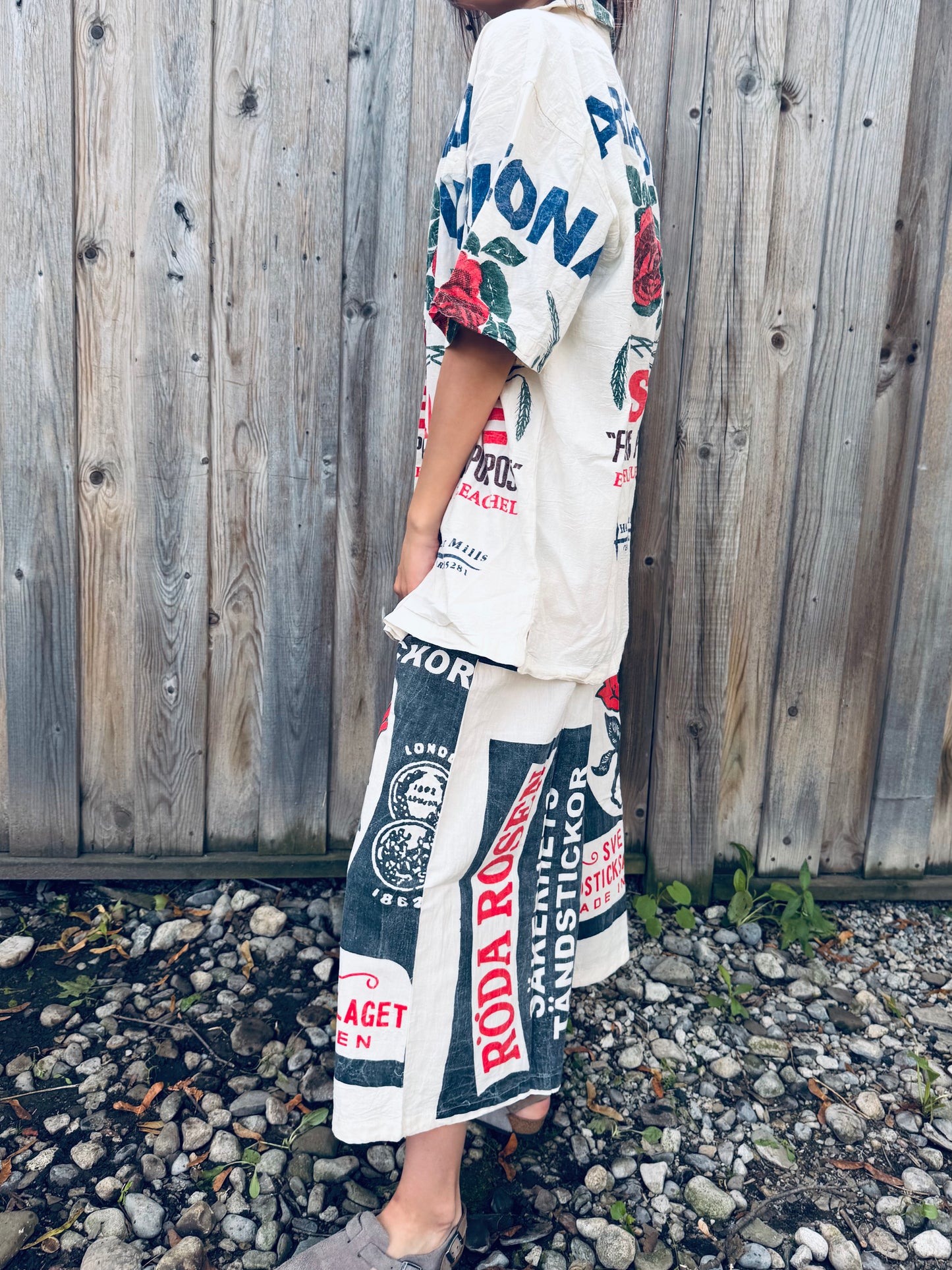 Vintage Flour Sack Print Shirt