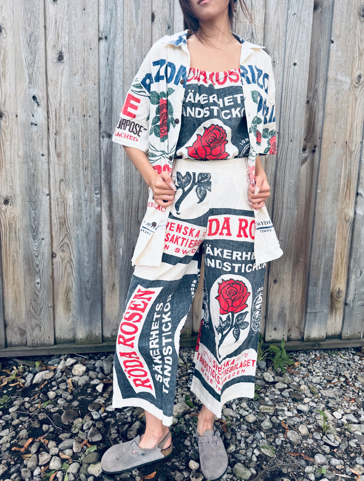 Vintage Flour Sack Print Shirt