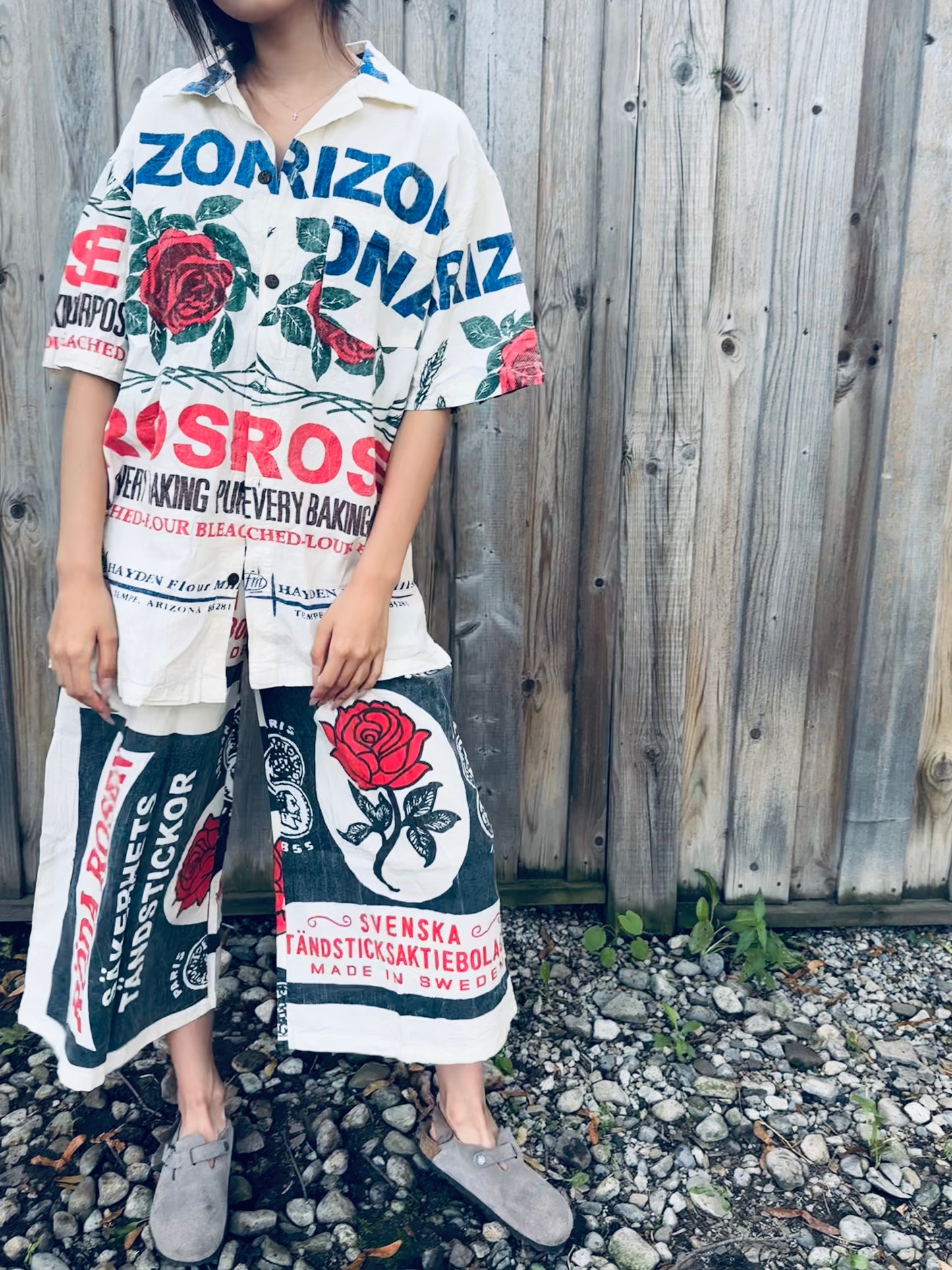 Vintage Flour Sack Print Shirt