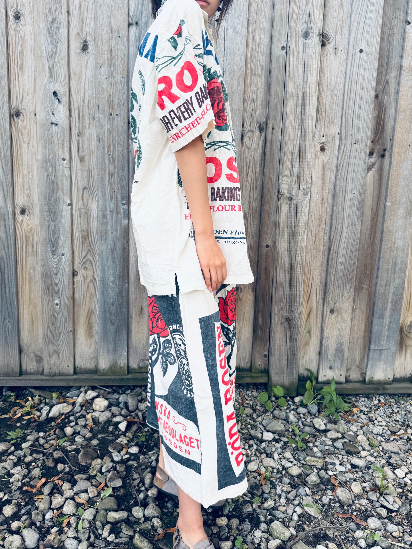 Vintage Flour Sack Print Shirt