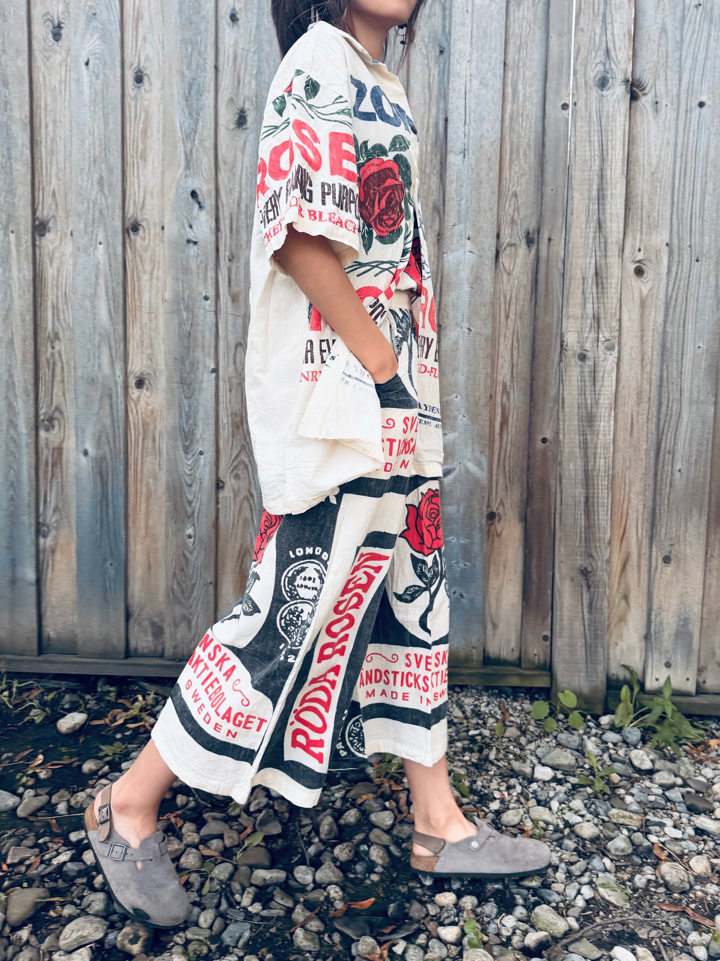 Vintage Flour Sack Print Shirt