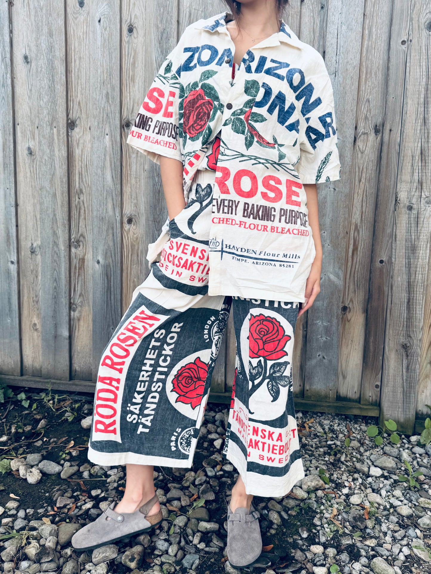 Vintage Flour Sack Print Shirt