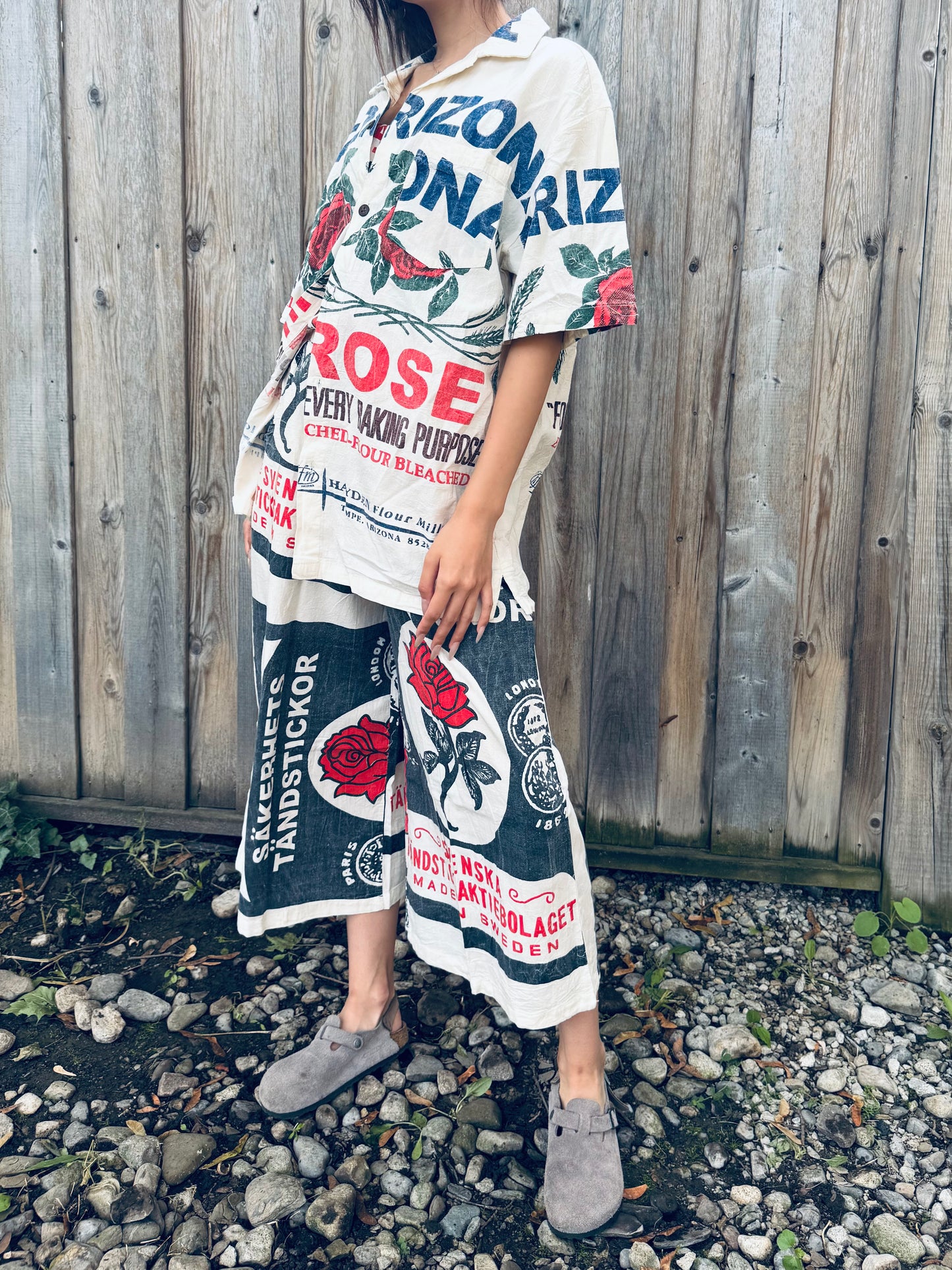 Vintage Flour Sack Print Shirt