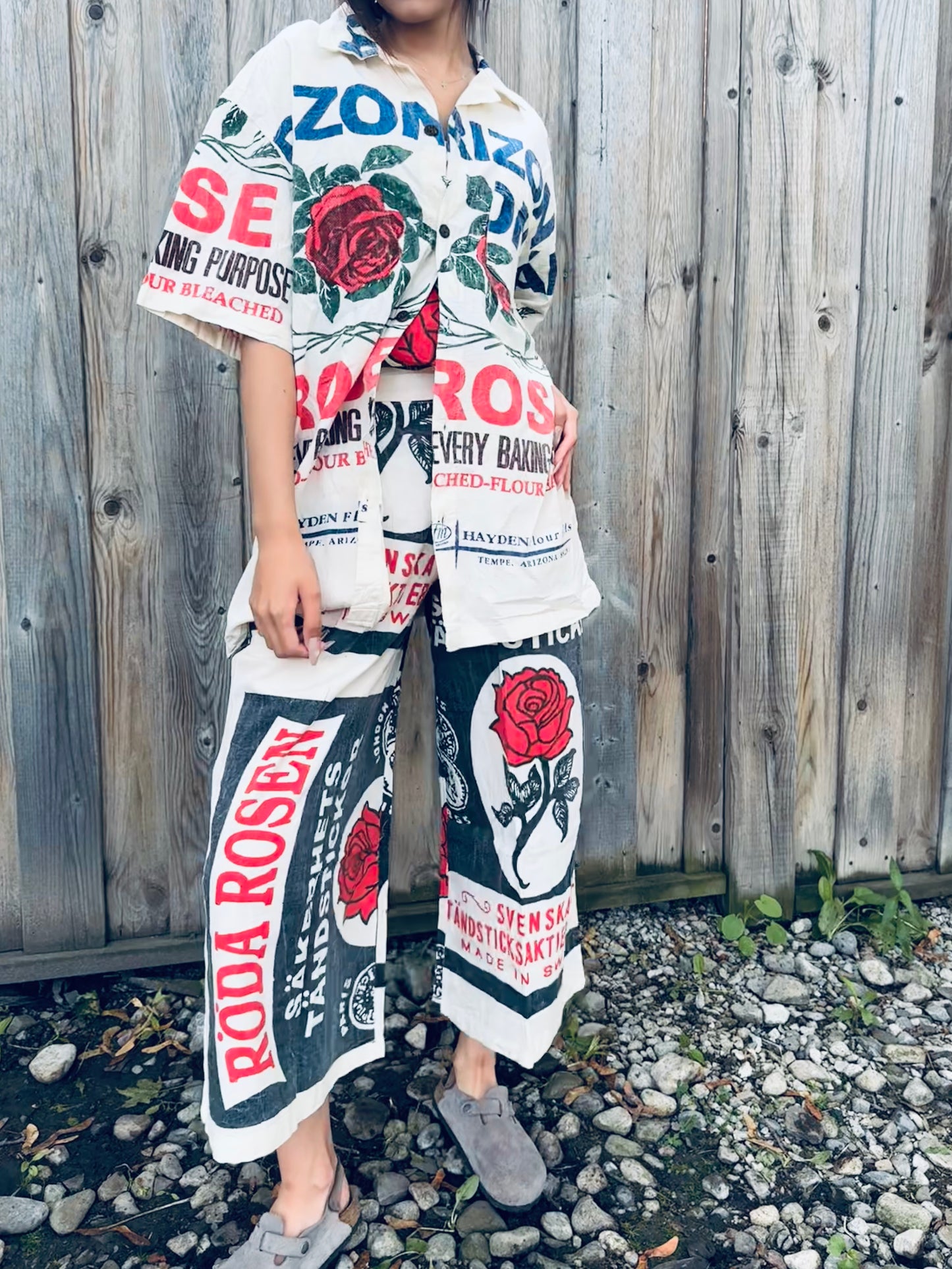 Vintage Flour Sack Print Shirt