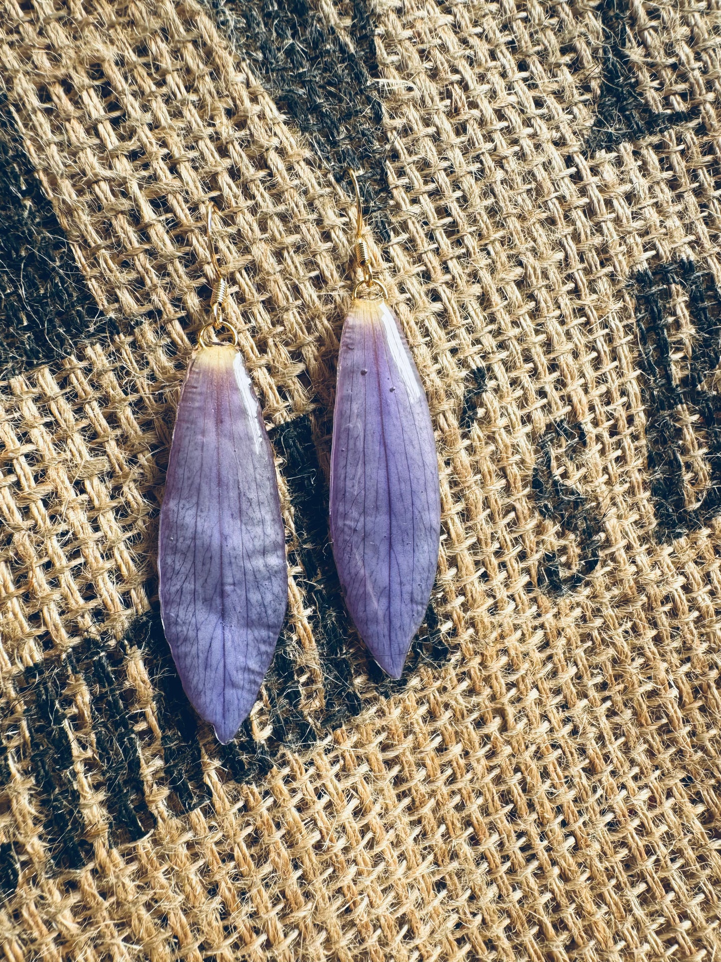 Blue Lotus Petal Earrings – Real Petals, Timeless Charm