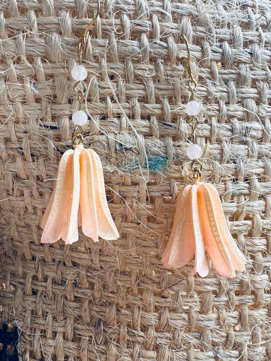 Star Petal & Crystal Earrings – 14k Gold‑Plated