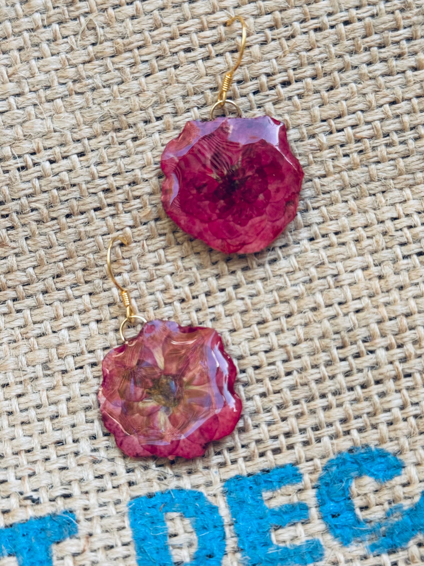 Tiny Velvet Rose Earrings – Handcrafted & Timeless