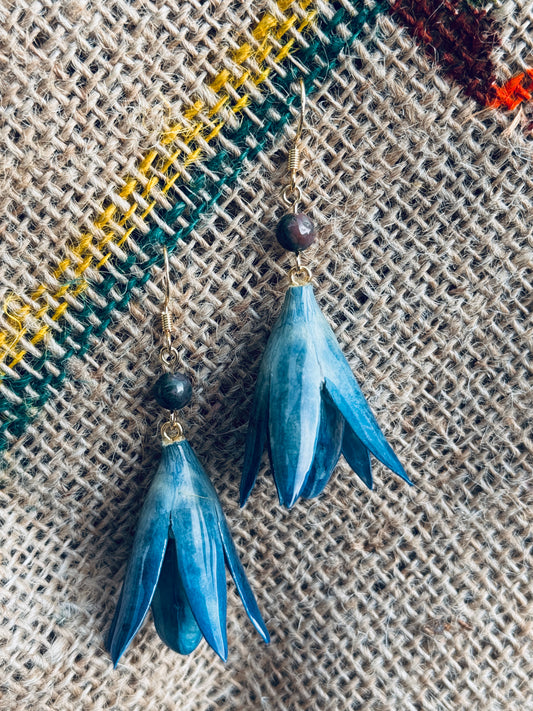 💙 Blue Magnolia Drop Earrings