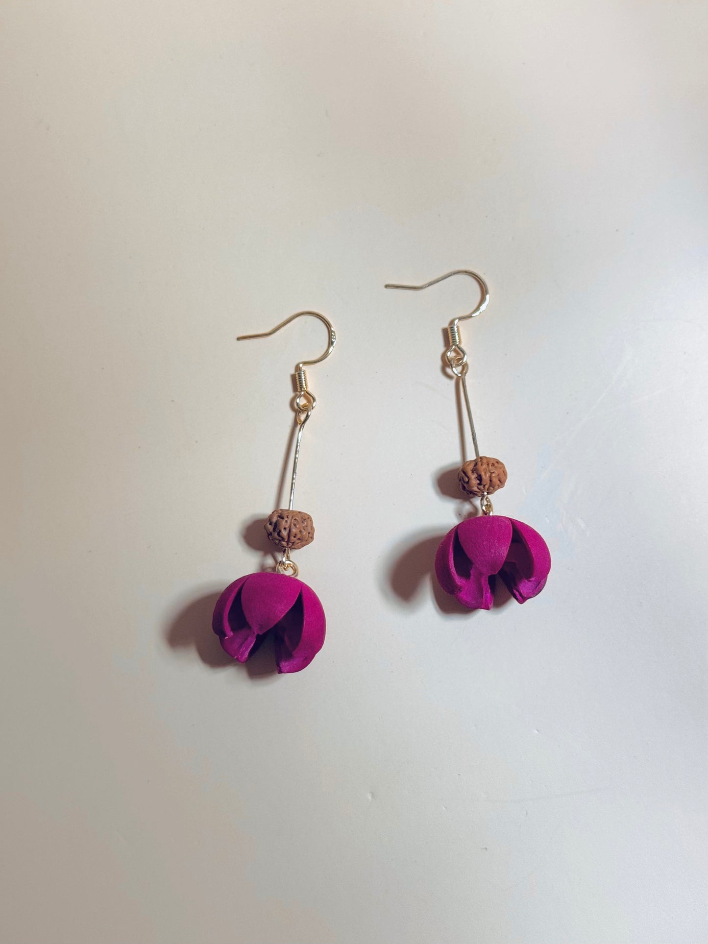 💜 Wild Orchid Purple – Open Smile Earrings ✨