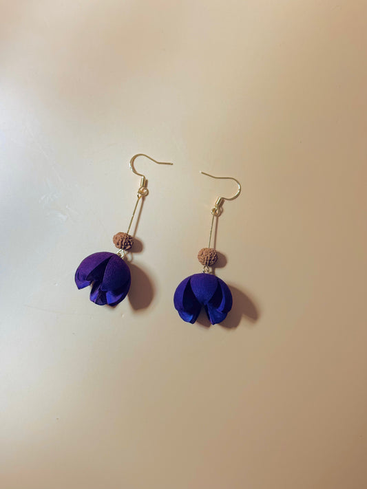 💙 Purple Nature Earrings – Open Smile Edition ✨