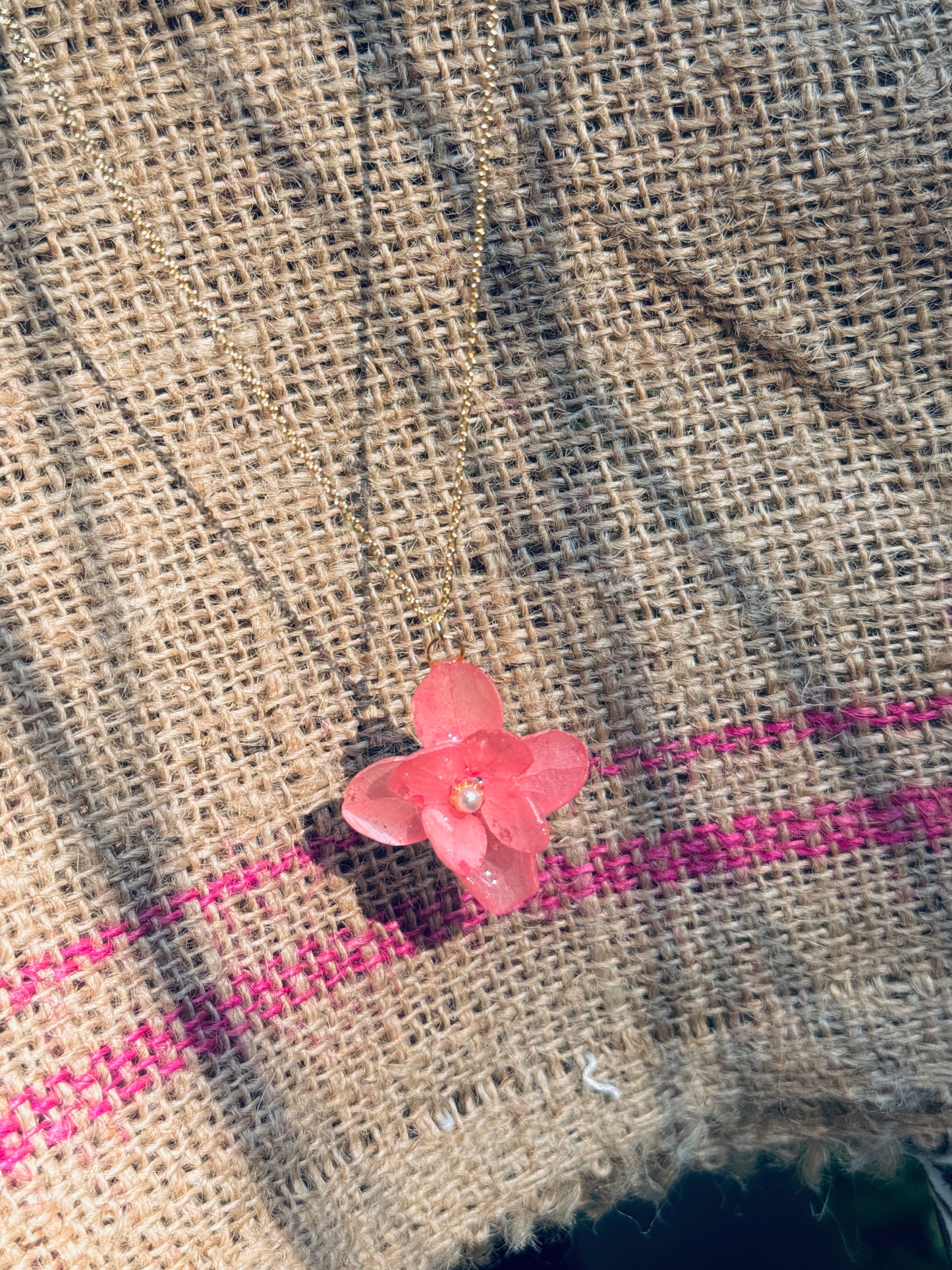 🌸 Petite Hydrangea Bloom Necklace – 14k Gold ✨