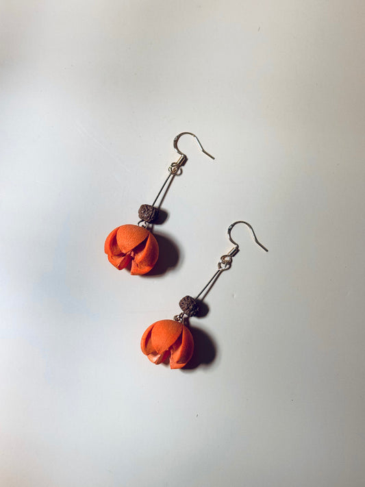🧡 Bold Nature Earrings – Open Smile Edition ✨