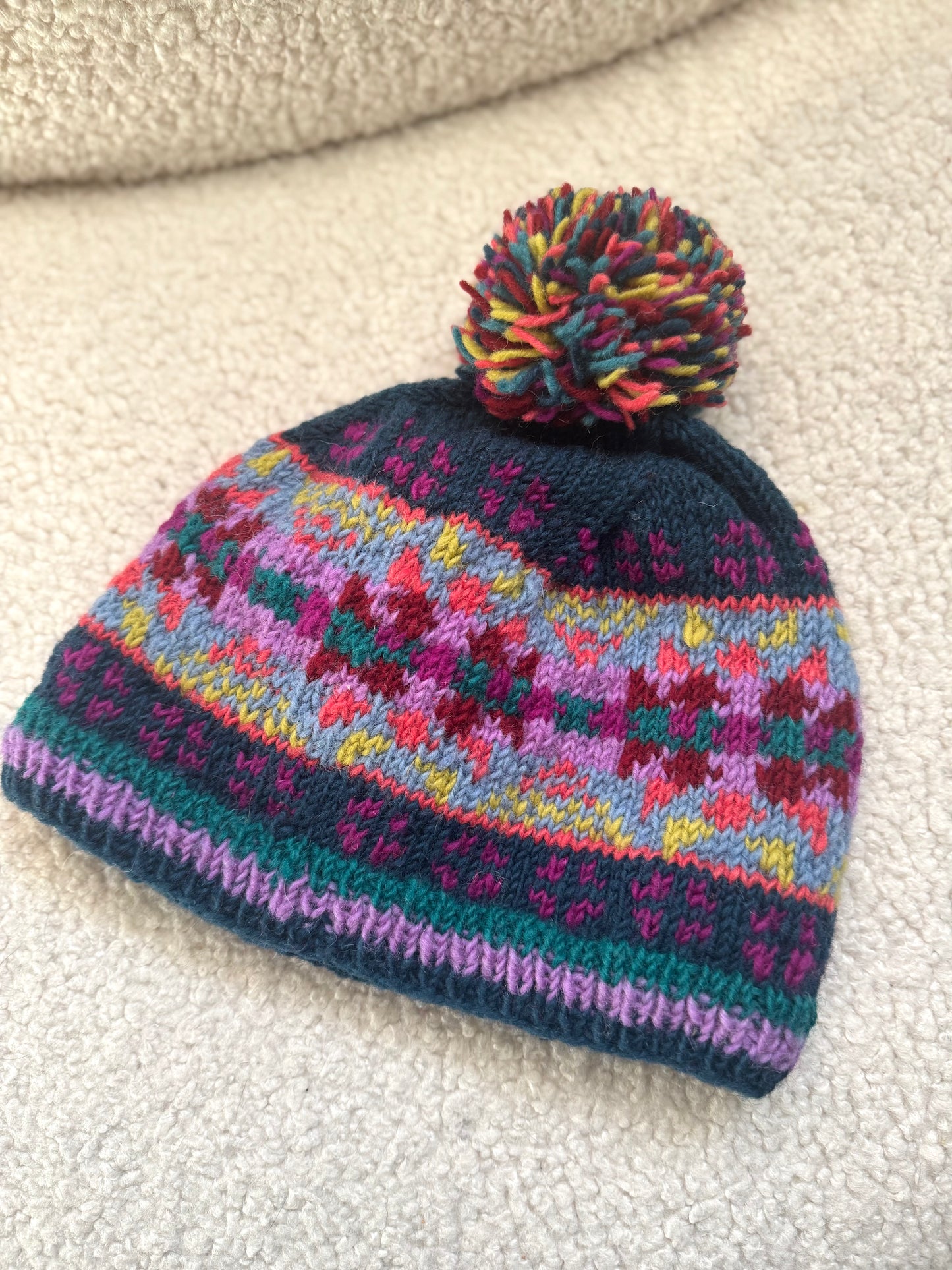 🔥 “Festival Glow” Wool Knit Hats – Handmade in Nepal(3 Options) 🇳🇵