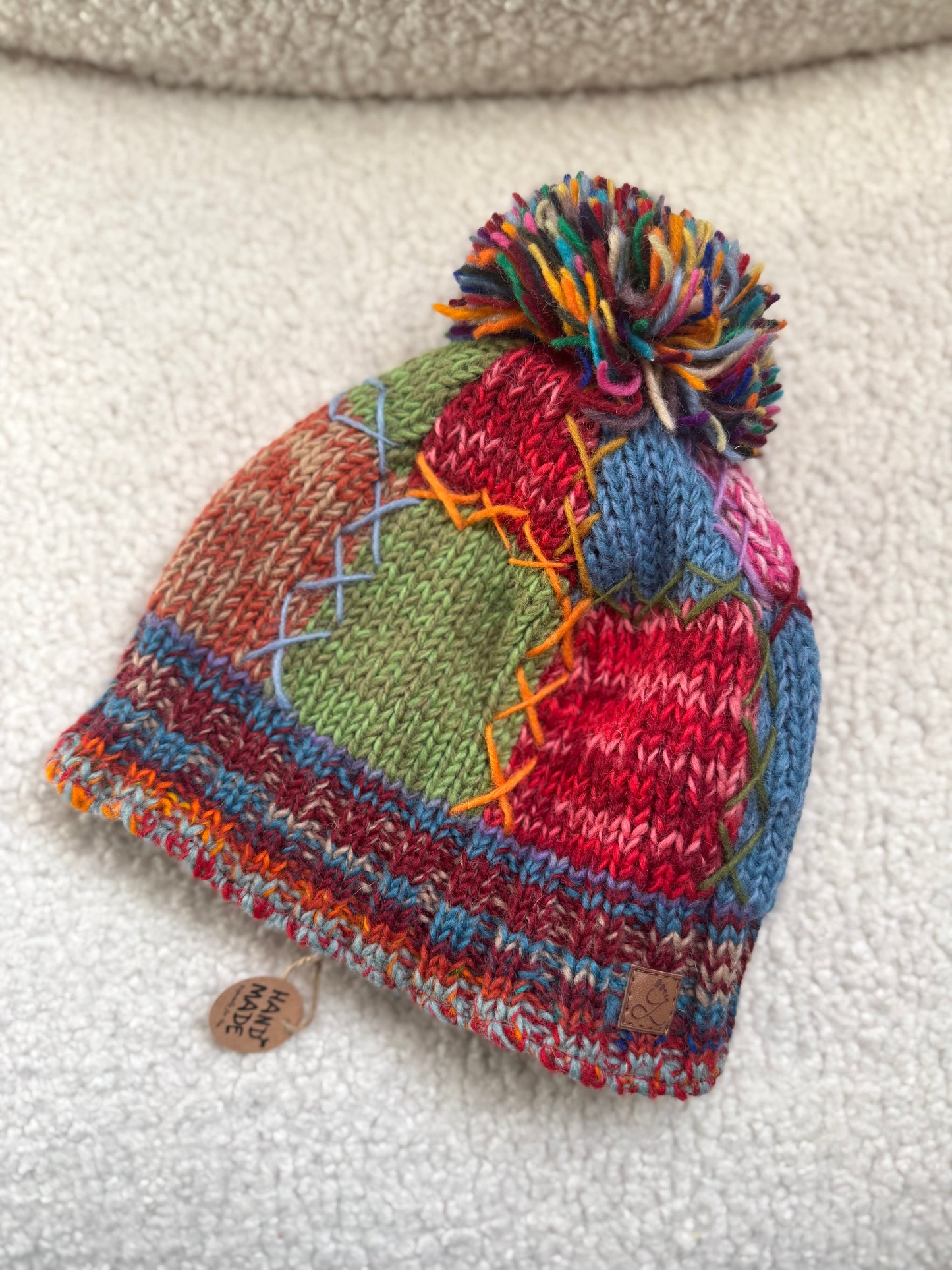 🔥 “Festival Glow” Wool Knit Hats – Handmade in Nepal(3 Options) 🇳🇵